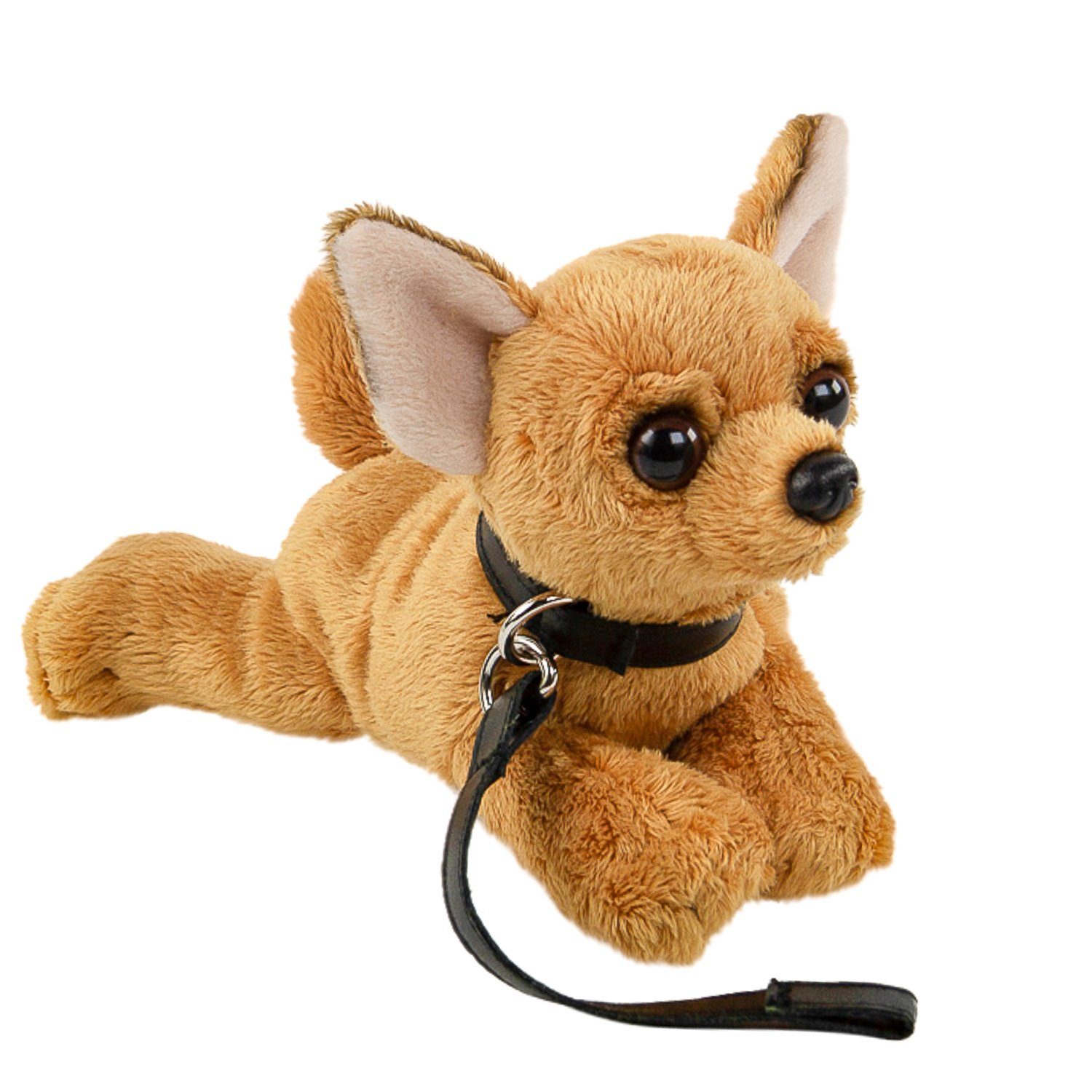Teddys Rothenburg Kuscheltier Hund Chihuahua liegend 20 cm braun Uni-Toys