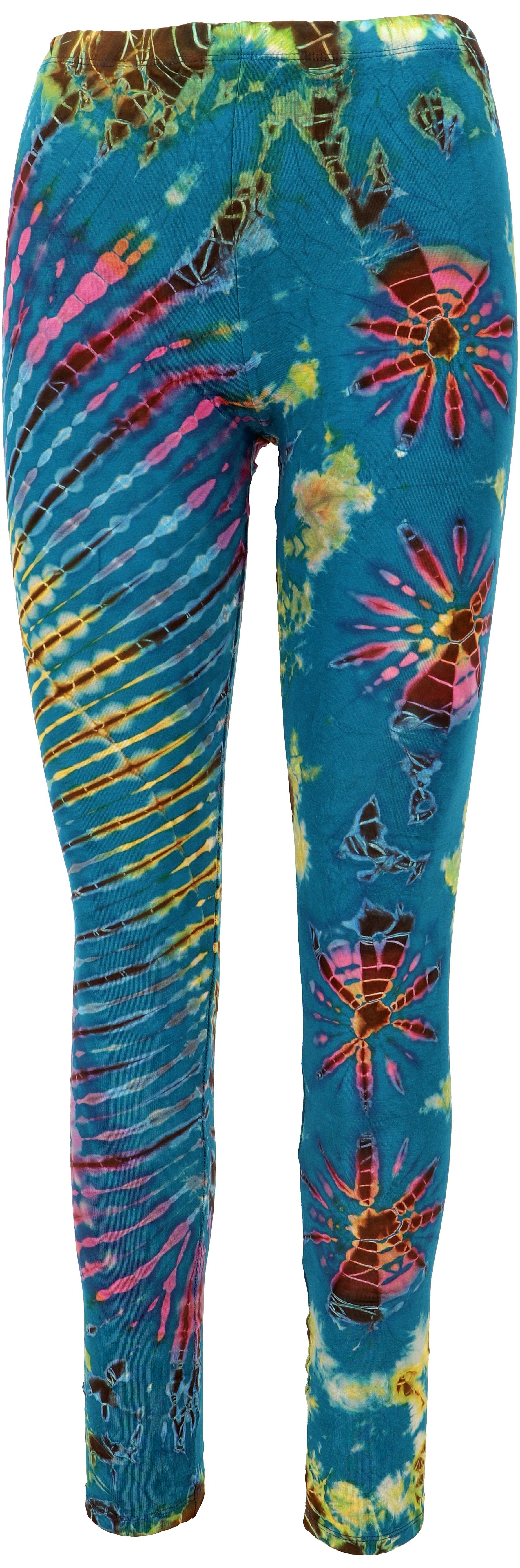 Guru-Shop Hose & Shorts Unikat Batik Damen Leggings, Stretch Hose für.. alternative Bekleidung