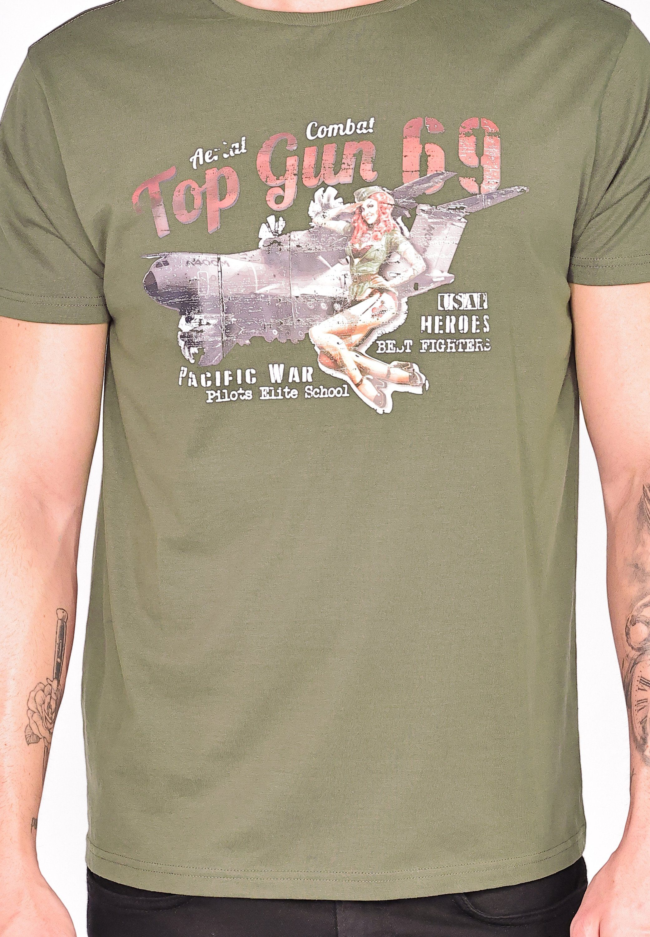 GUN T-Shirt oliv TOP TG20213026