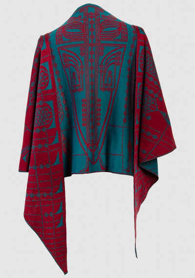 LANARTO slow fashion Modetuch Schultertuch Pueblo aus 100% Merino extrasoft in schönen Farben, ornamentales filigranes Muster im Pueblo-Stil