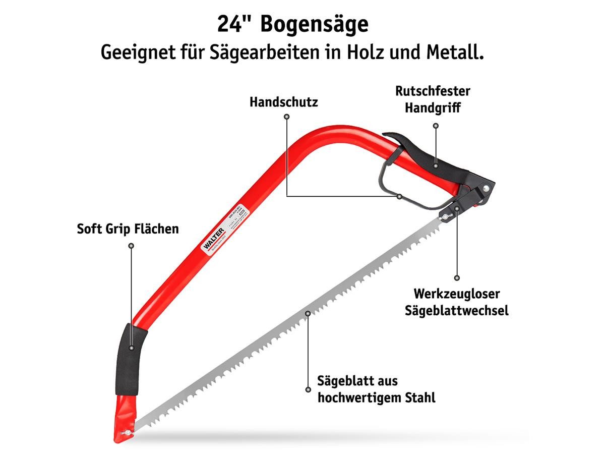 WALTER Bügelsäge Set 2-teilig, 12" und 24"