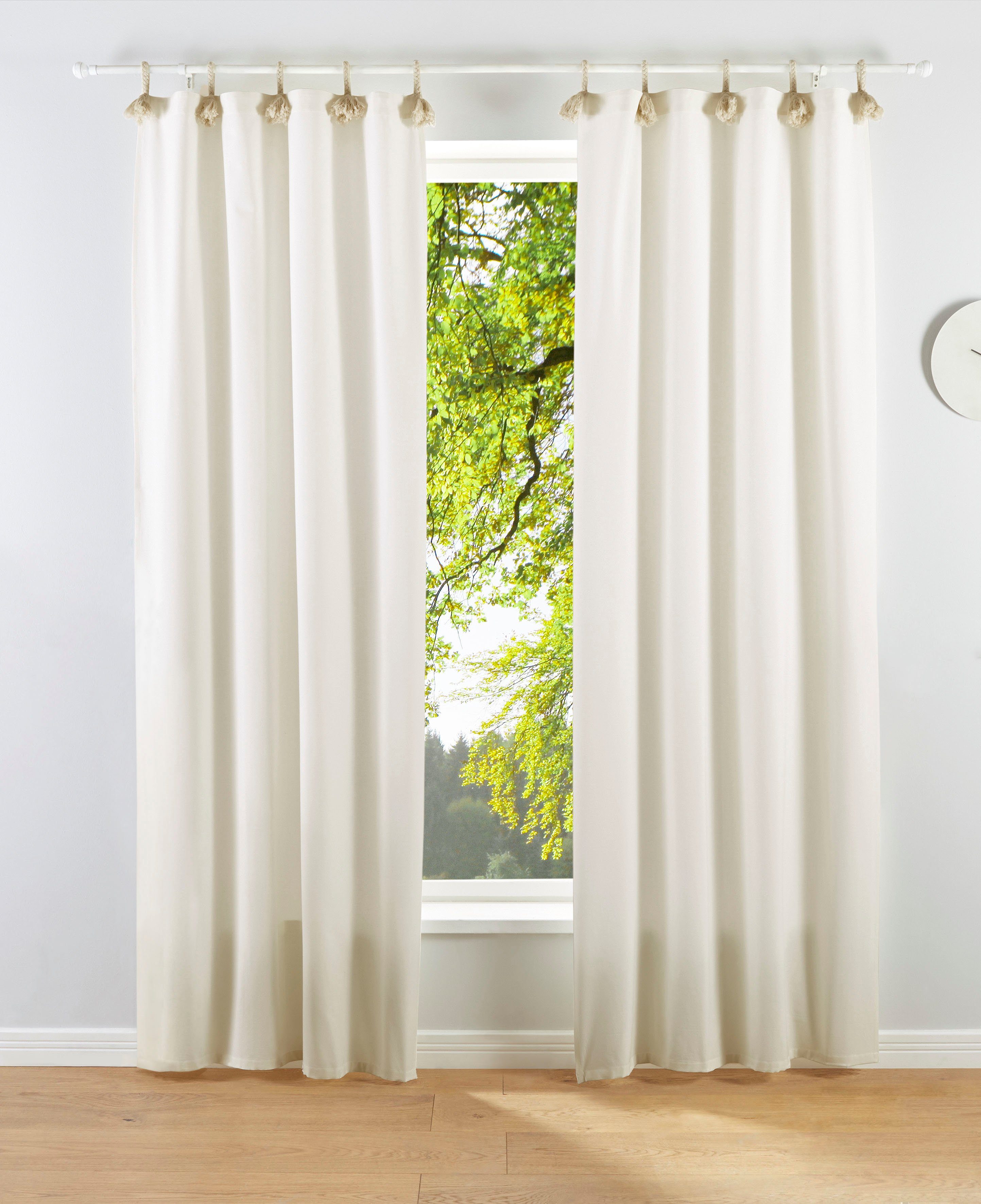 LeGer Home by Lena Gercke Gardine Leger (1 St), Schlaufen, blickdicht, Baum günstig online kaufen