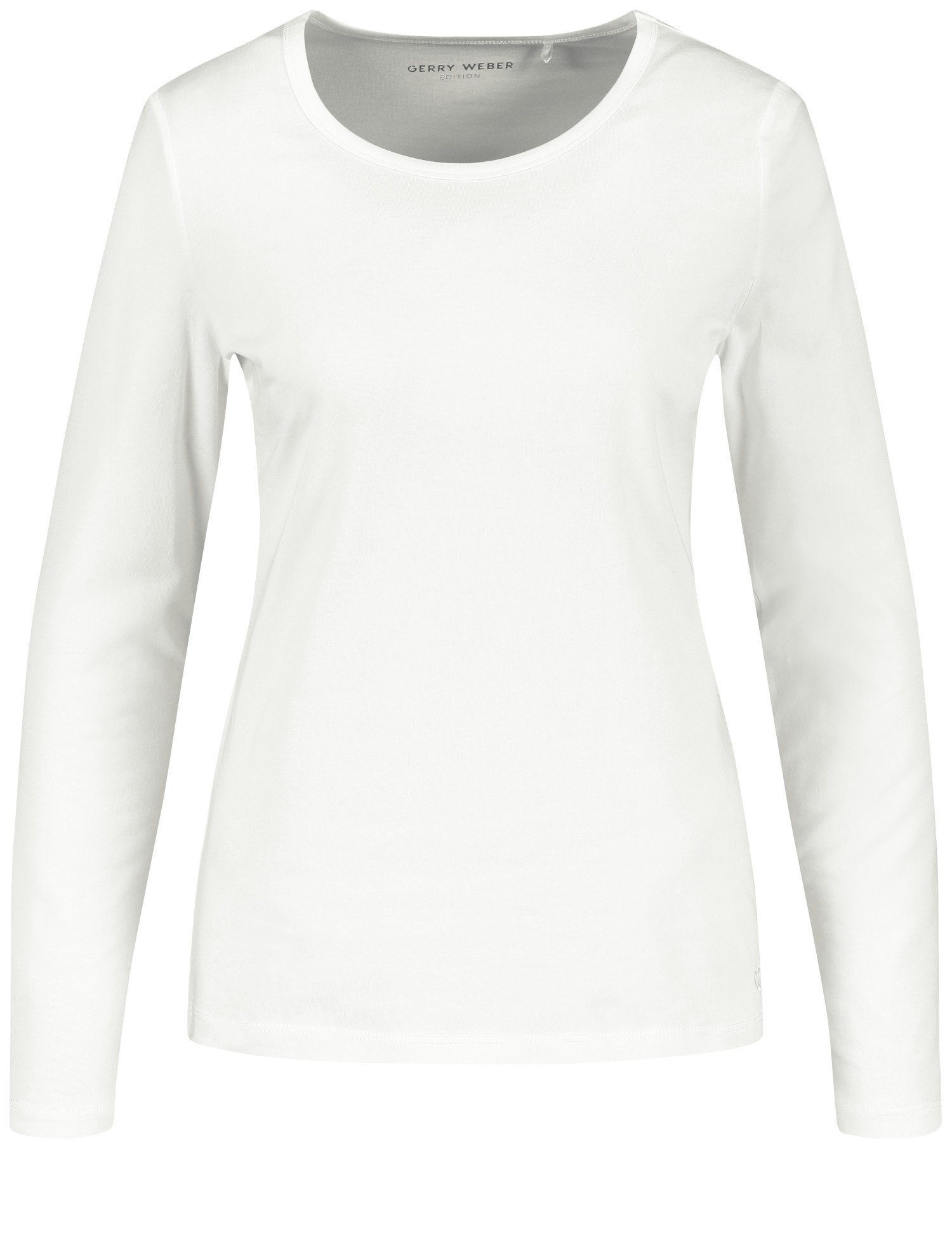 Langarmshirt Langarmshirt mit WEBER Stretchkomfort Basic Off-white GERRY