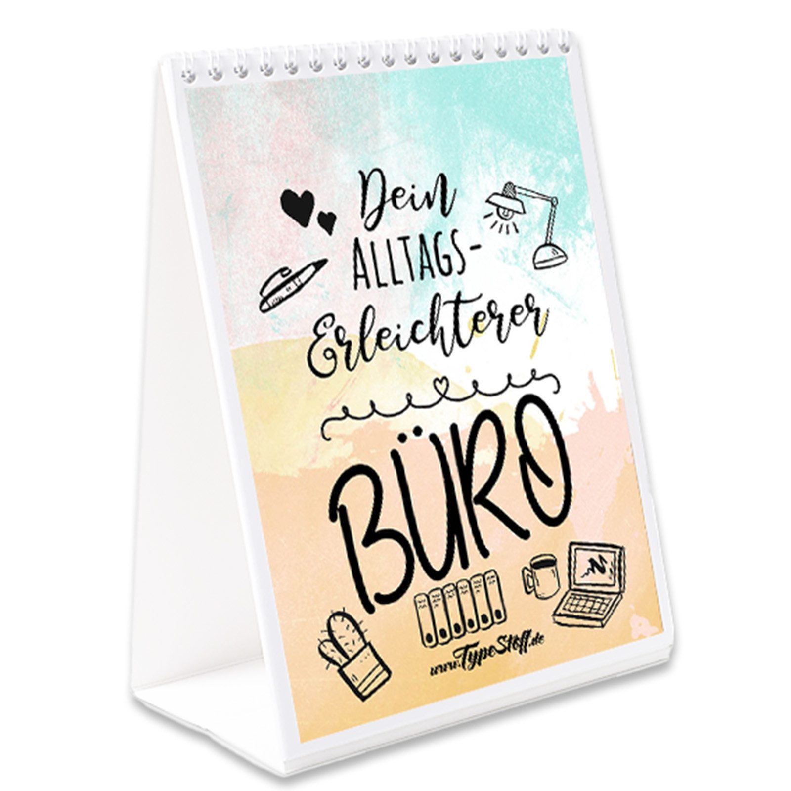TypeStoff Tischkalender Büro-Sprüchekalender: Deko & Motivation – immerwährend ohne Datum, Made in Germany