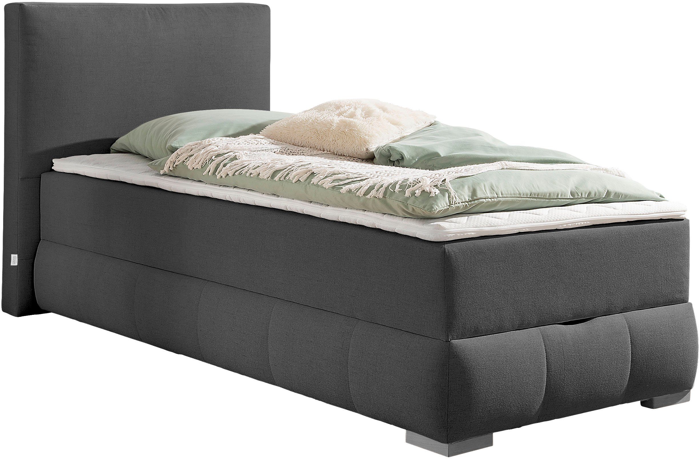 OTTO home Boxbett Wehma mit Kopfteil inkl. Bettkasten, in H2, H3 & H4 wählbar, inklusive Topper