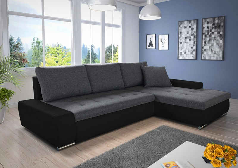 Sofnet Ecksofa Faris, mit Schlaffunktion und Bettkasten, Schlafsofa - Wohnlandschaft - Big Couch