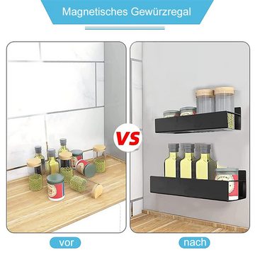 NUODWELL Aufbewahrungsbox Magnetisches Regal für Kühlschrank, Küchenregal Magnetische Ablage