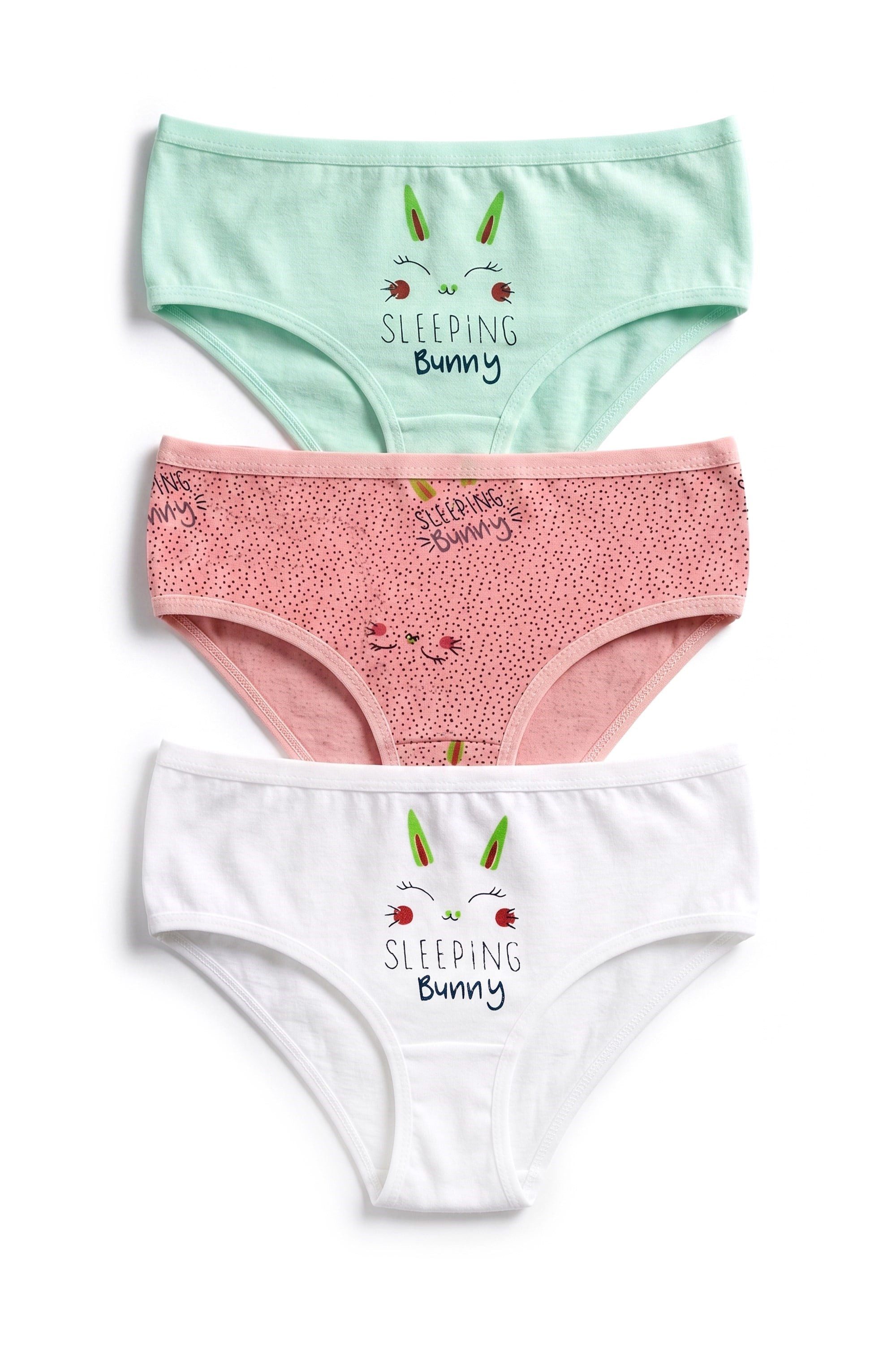 öts Unterkleid Öts Mädchen 3er-Pack Baumwollslips, atmungsaktiv