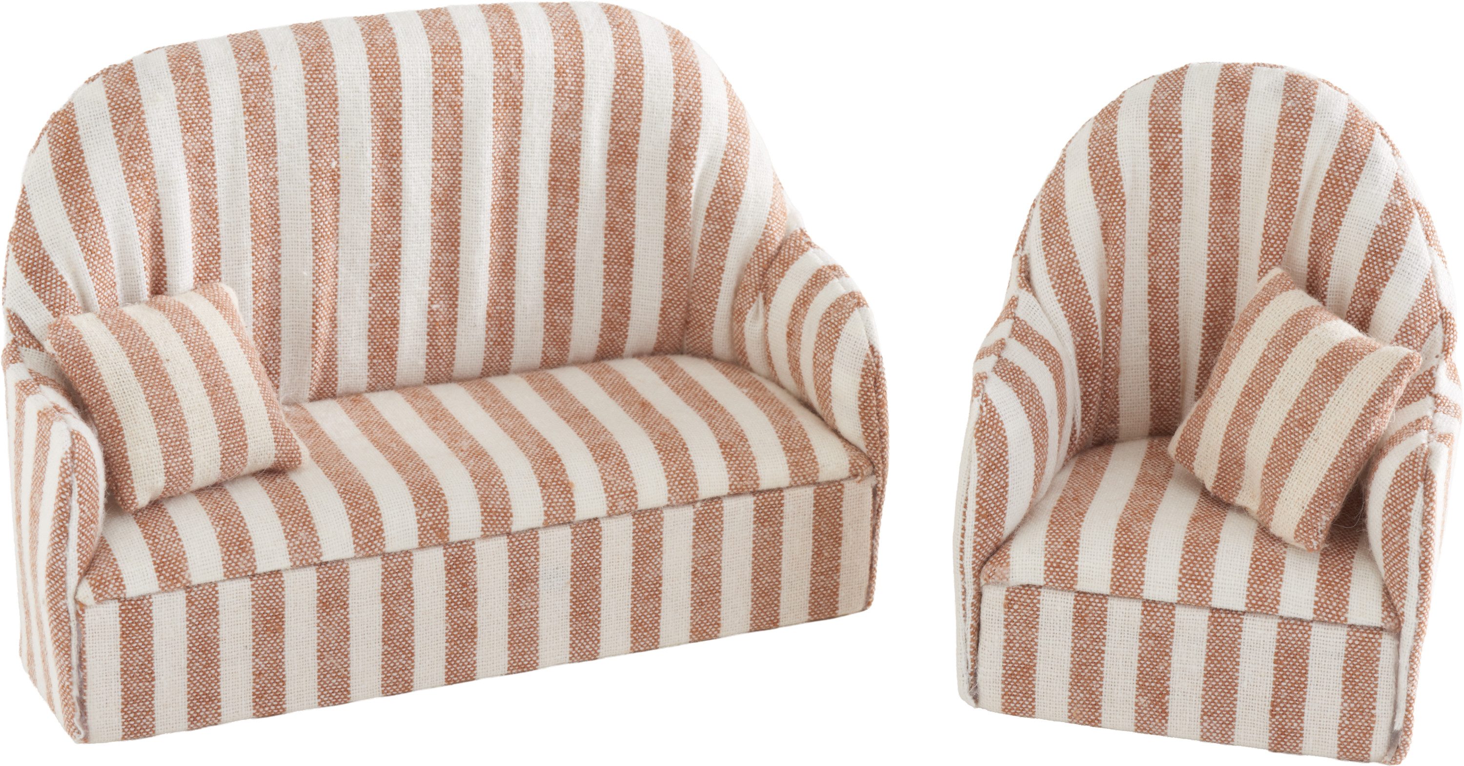 HobbyFun Dekofigur Miniatur-Set Sofa-Ecke, 4 Teile
