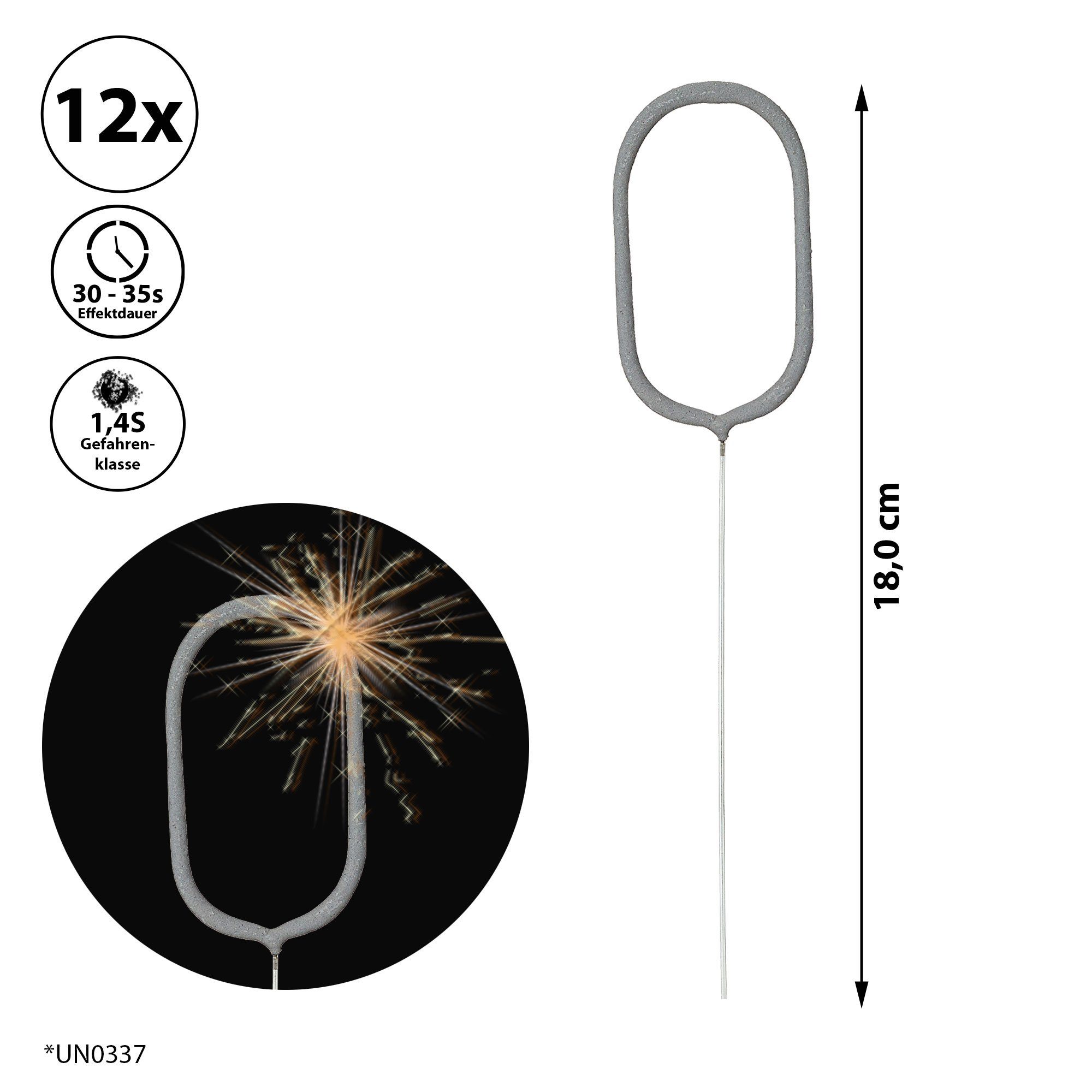 CEPEWA Geburtstagskerze Wunderkerze Zahl Null 2er günstig online kaufen