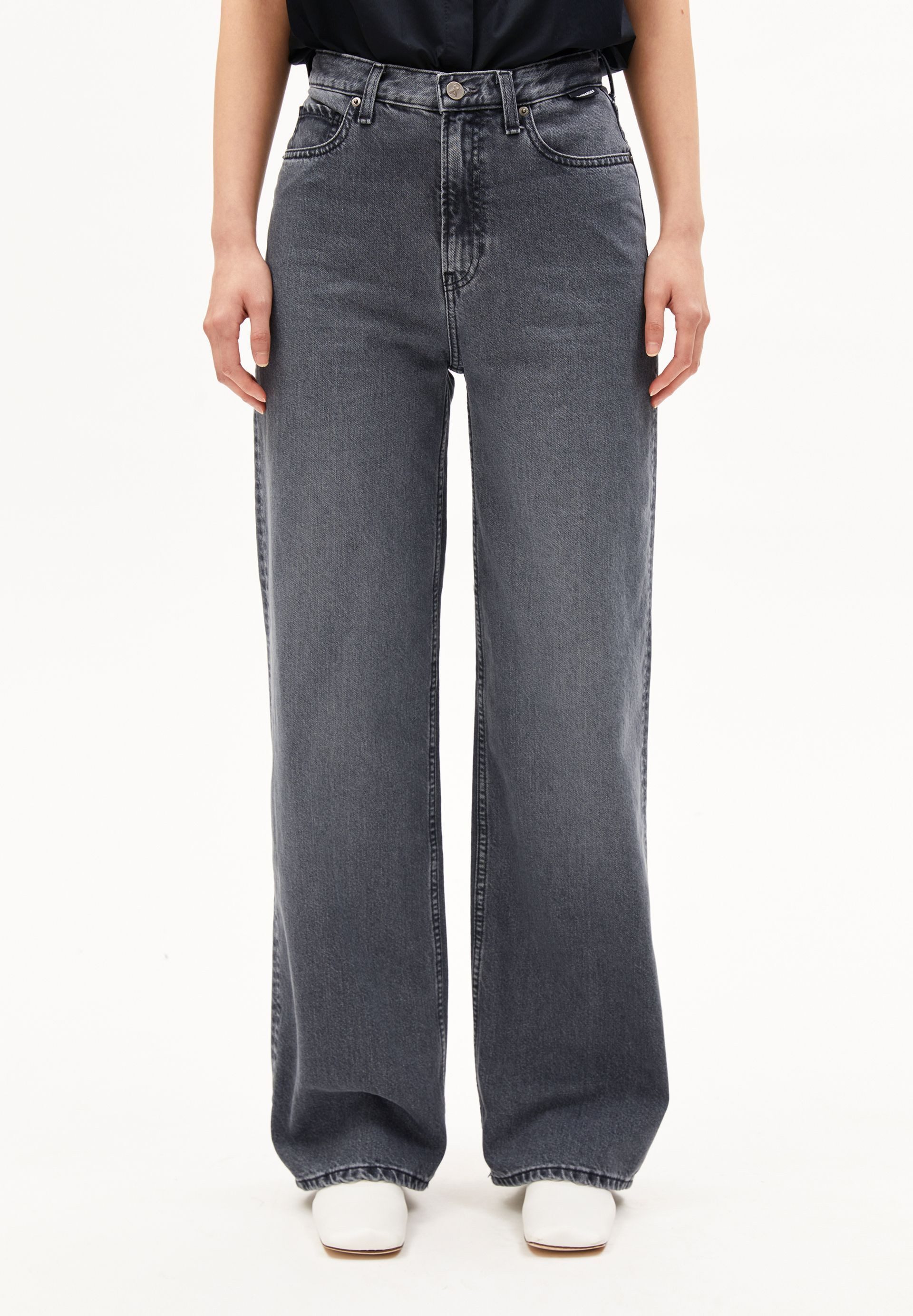 Armedangels Boyfriend-Jeans ENIJAA Wide Jeans recycelter Baumwolle (Non-Stretch) High waist