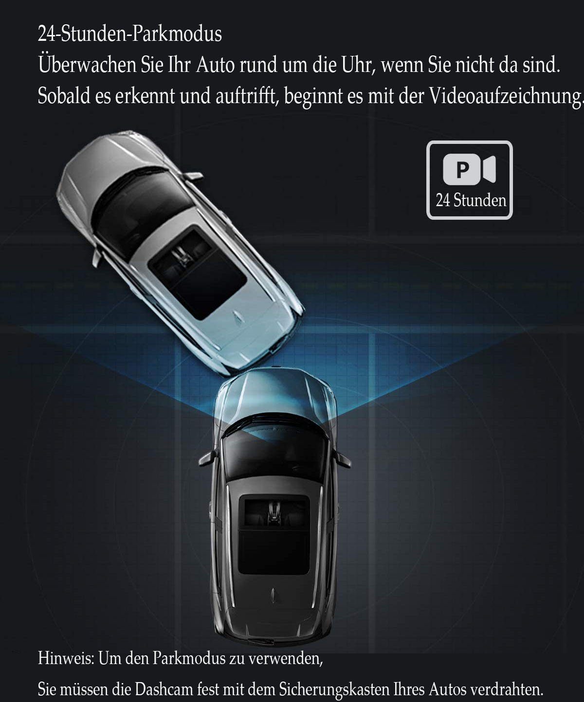 HD Dual Objektiv Dash Kamera dashcam Auto kabellos Dash cam,  1,5-Zoll-LCD-Bildschirm, 6-Schicht HD-Doppellinse, Nachtsicht LED Licht und  F/1.8-Blende, Loop-Aufnahme, integriertes GPS: : Elektronik & Foto