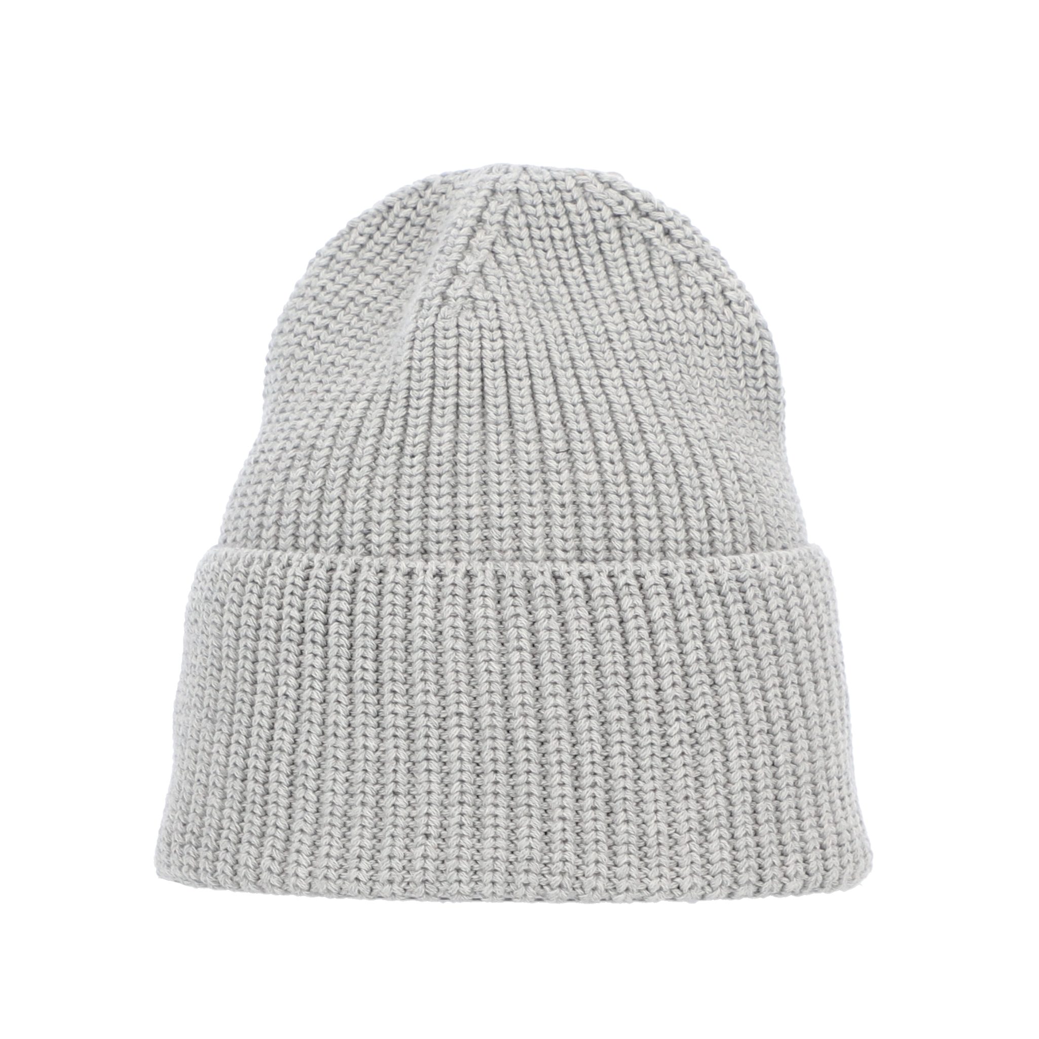 halsüberkopf Accessoires Strickmütze Mütze uni mit Umschlag aus Bio-Baumwolle