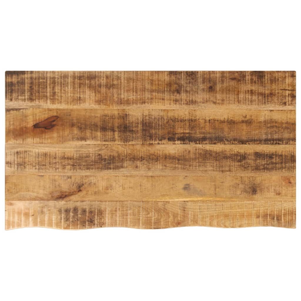 vidaXL Tischplatte Tischplatte 110x60x2,5 cm Baumkante Massivholz Raues holz (1 St)