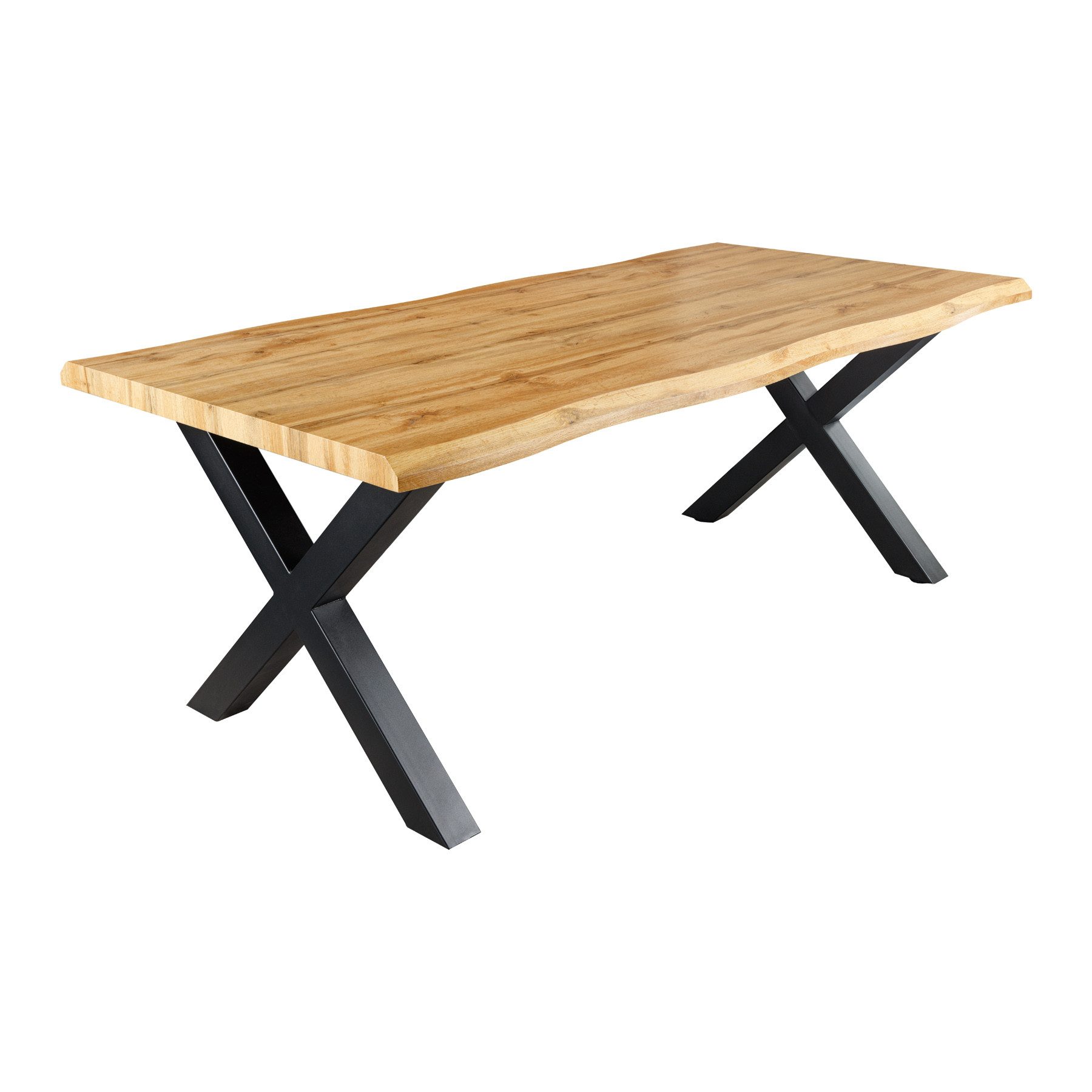 riess-ambiente Baumkantentisch WILD 160cm braun / schwarz · Küchentisch in günstig online kaufen