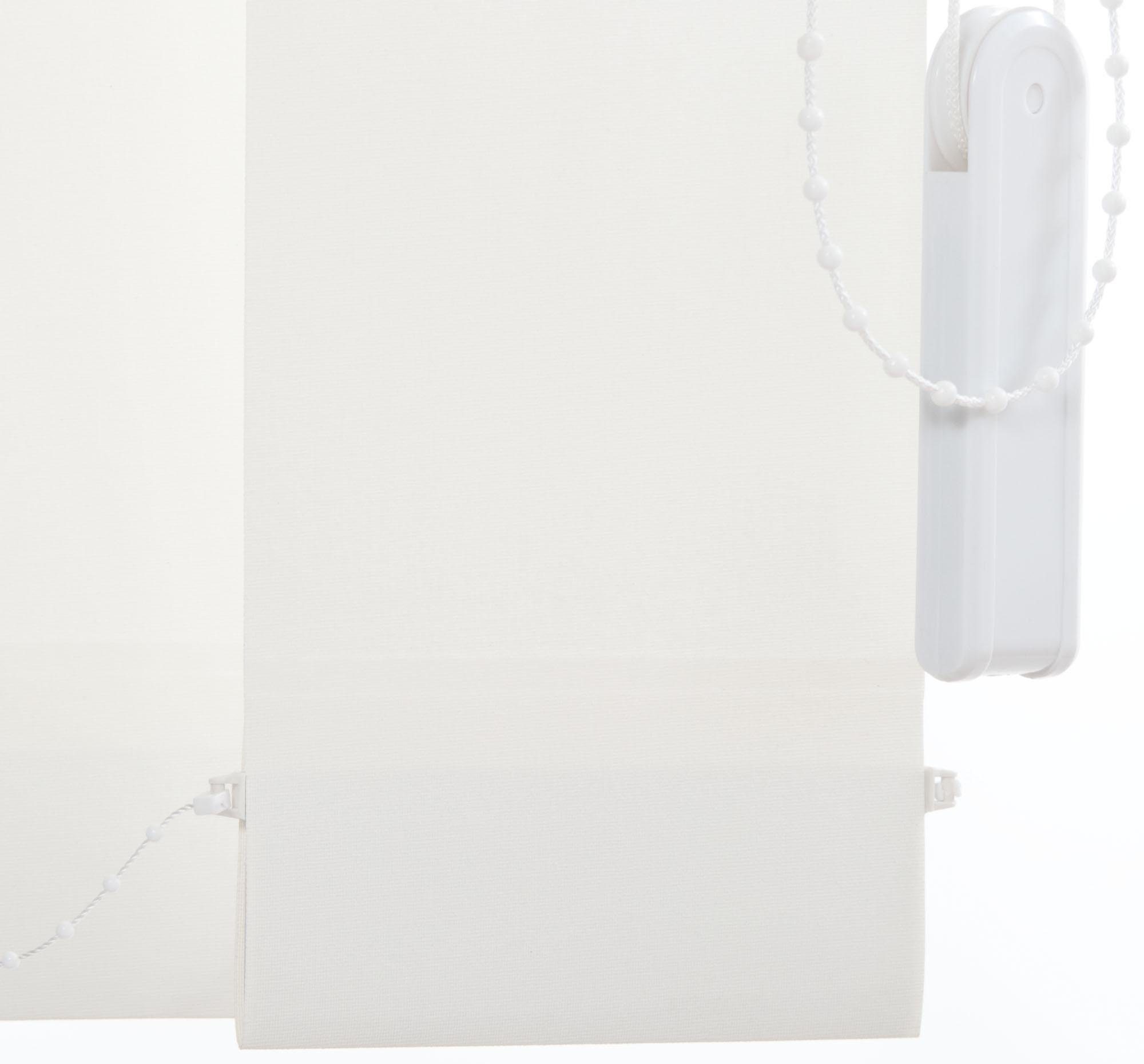 Vertikalanlage Liedeco, Lamellenvorhang mm, weiß mit 127 Bohren