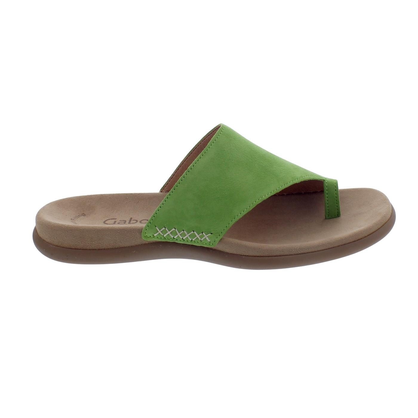 Gabor Gabor Pantolette 63.700.19, Samtchevreau (Veloursleder), Granny Green günstig online kaufen