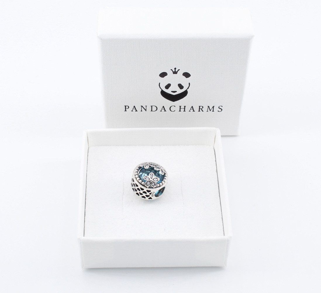 PANDACHARMS Bead Mondblumen Blau Charm für Charm Armband, 925er Silber, Zir günstig online kaufen