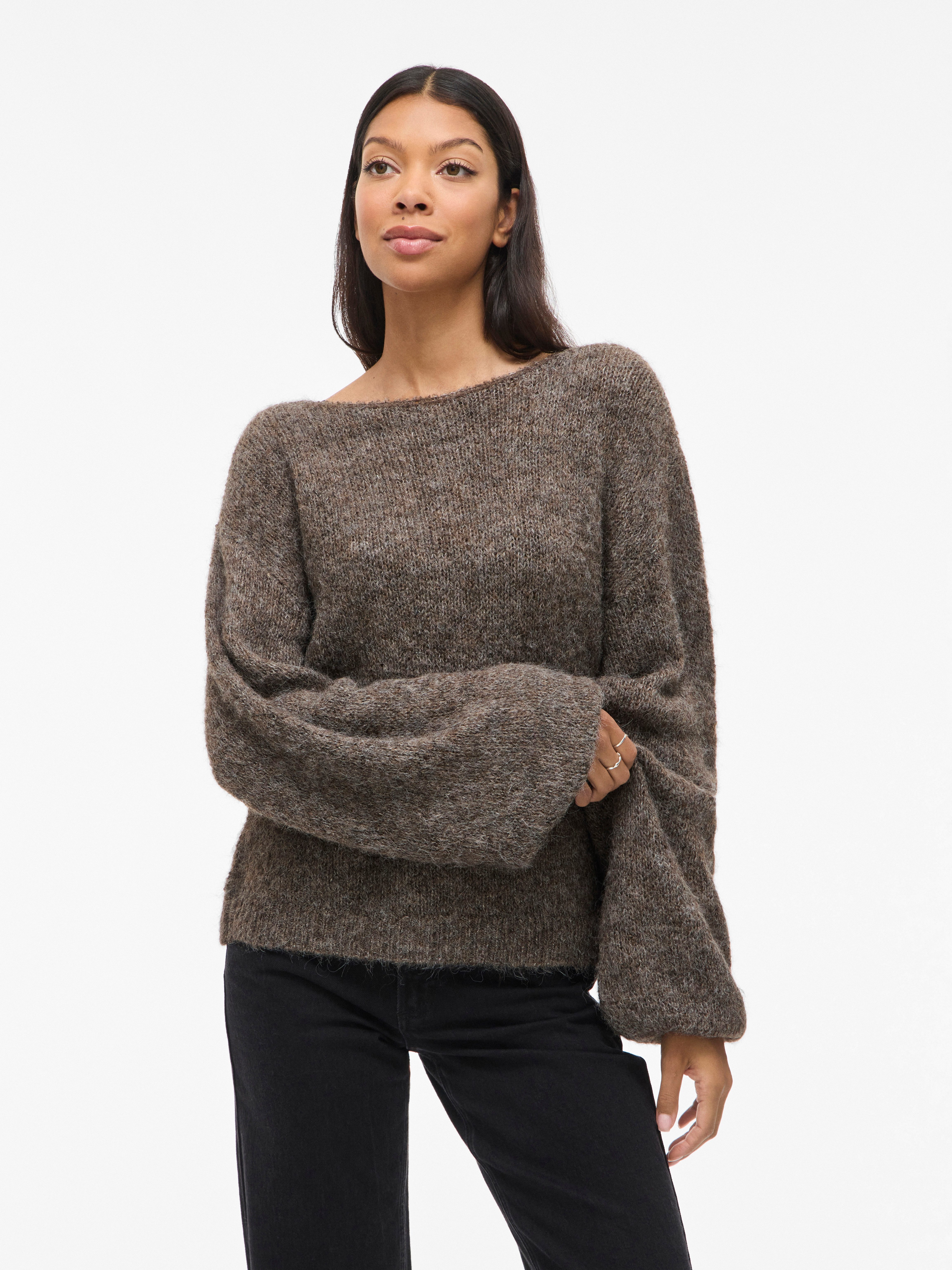 Vila Strickpullover VIMARLEY L/S KNIT PULLOVER- NOOS Materialmix, regular fit