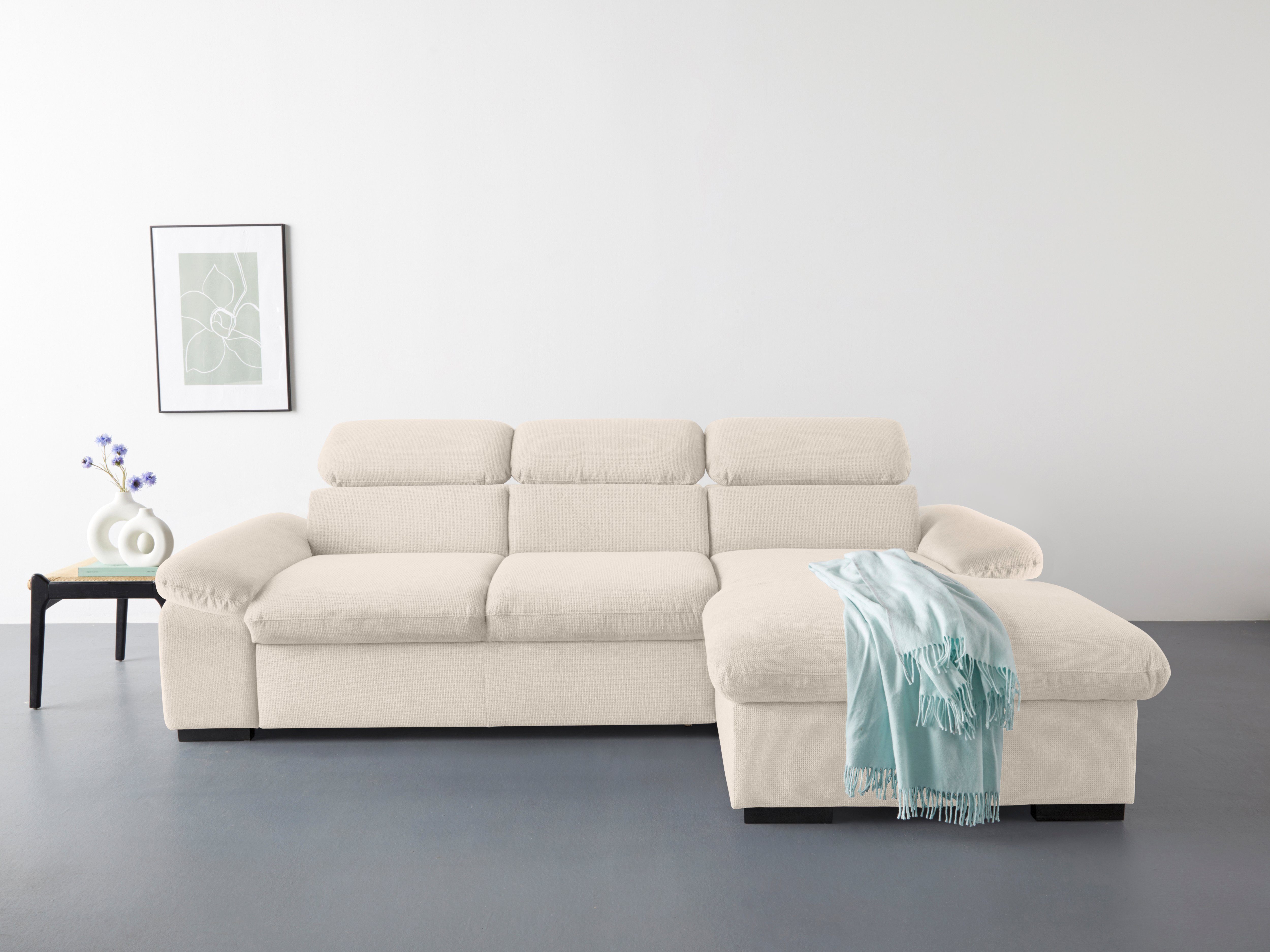 COTTA Ecksofa "Lola L-Form mit Kopfteilfunktion & Hocker", (Set, mit Hocker günstig online kaufen