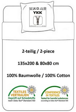 Bettwäsche Wildpferde - Bettwäsche-Set mit Pferdemotiv, 135x200 & 80x80, TOP!, Baumwolle, 100% Baumwolle