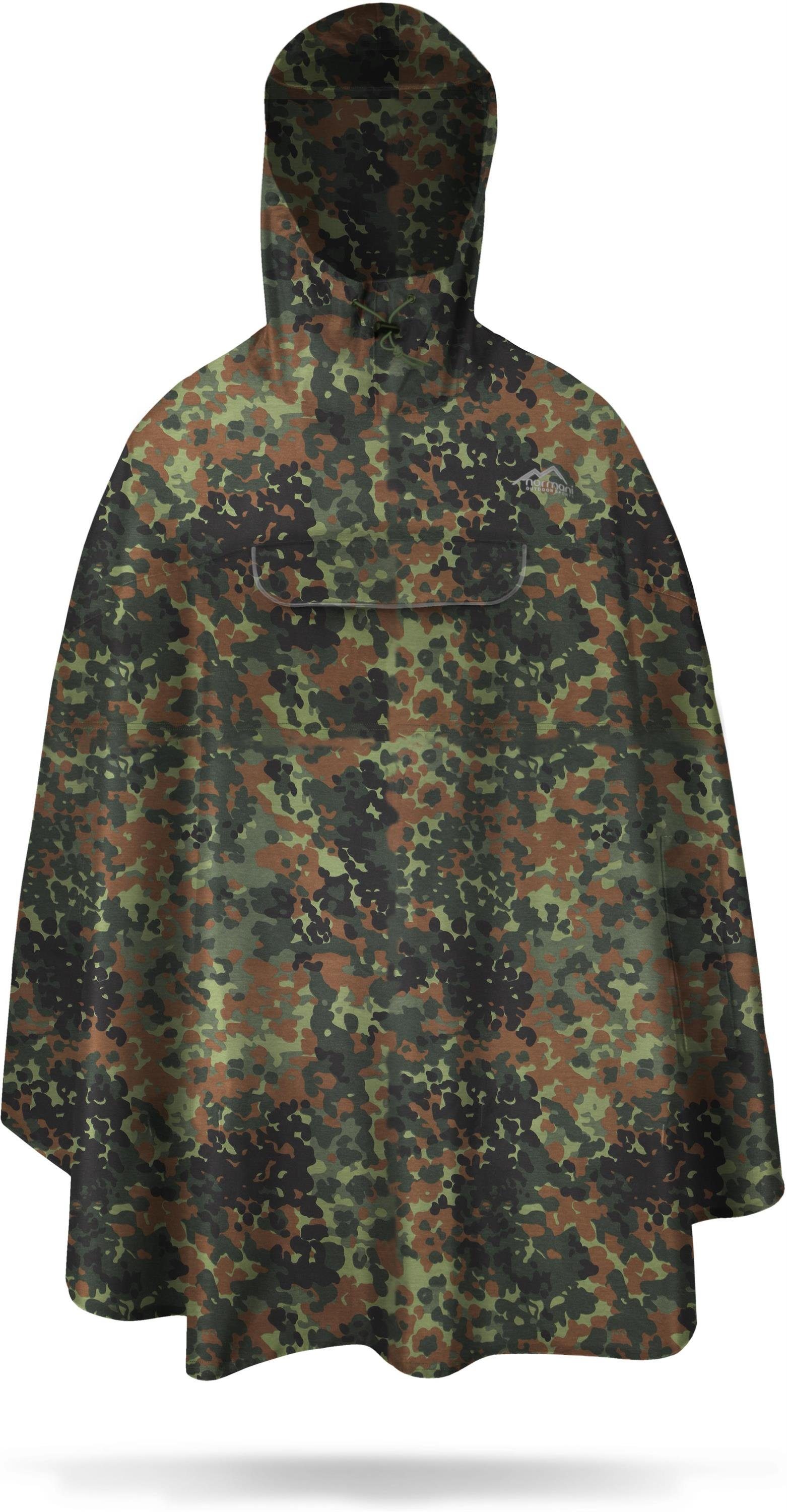 normani Regenponcho Unisex Regenponcho wasserdicht Cherrapunji mit Kapuze - 12000 mm Wassersäule - 3M™-Reflektor – Bild 2 von 5