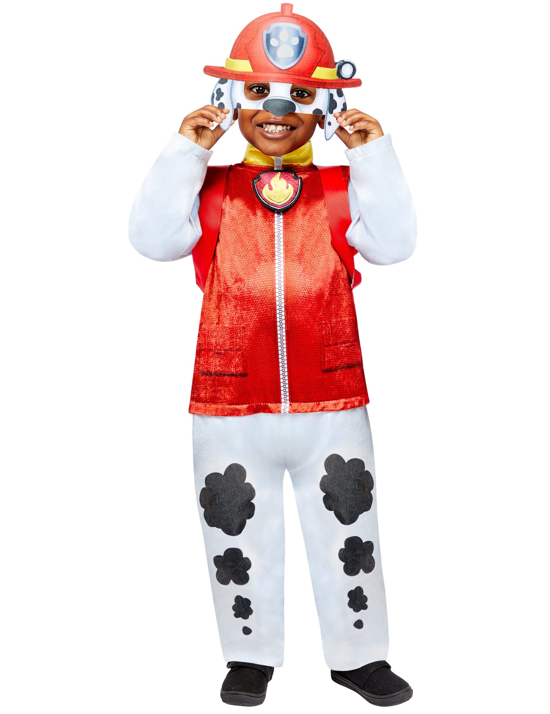 Kostüm Marshall-Kostüm für Kinder offiziell Paw Patrol schwarz-weiss-rot