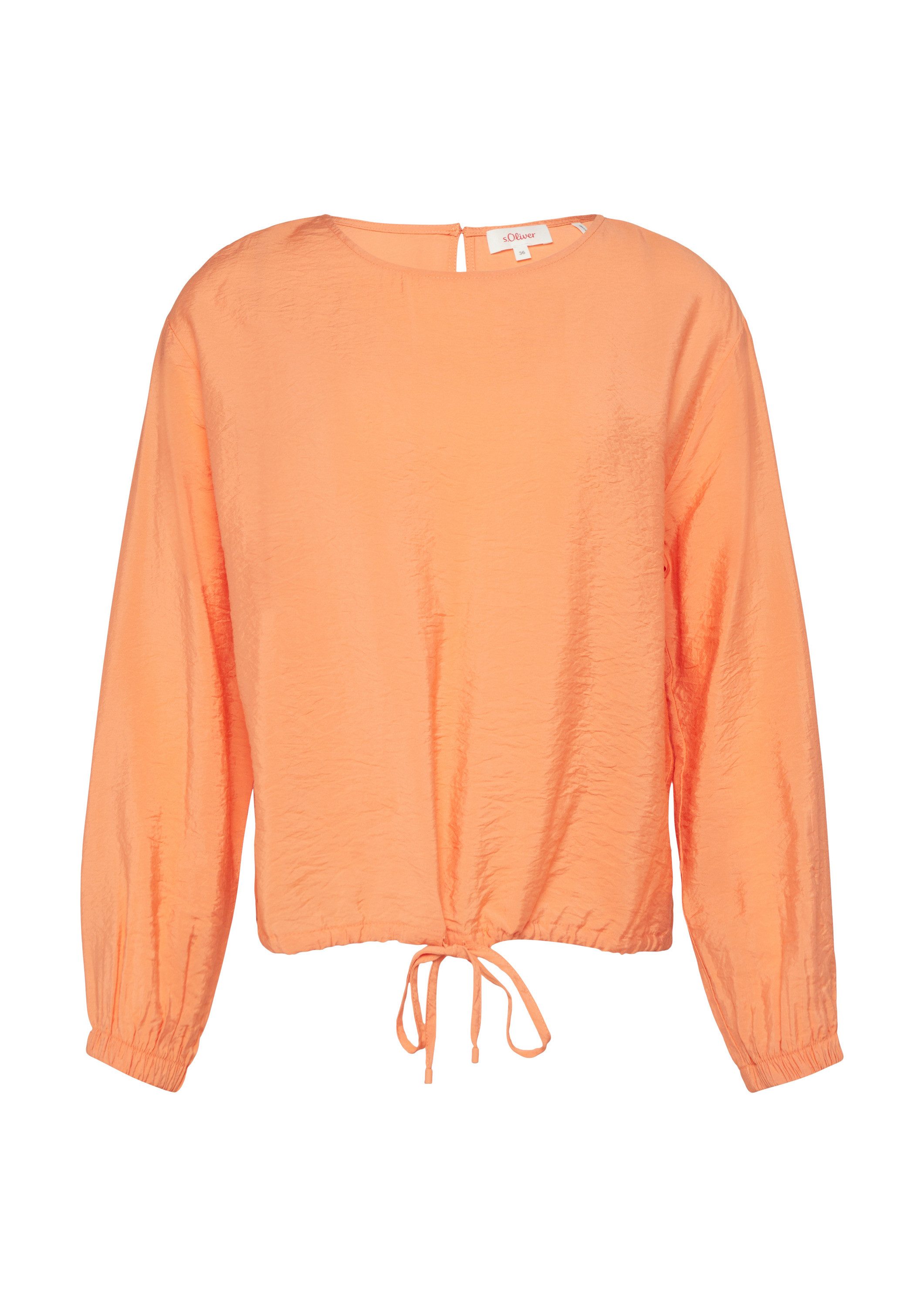 s.Oliver Langarmbluse Bluse Viskosemix-Bluse in O-Shape günstig online kaufen