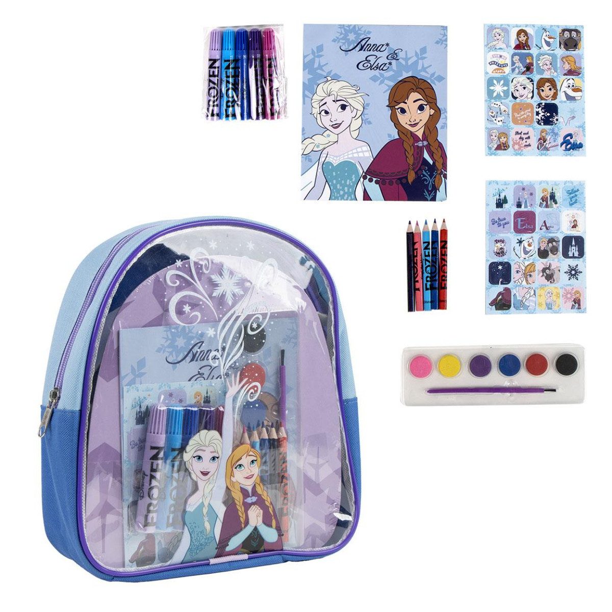 Disney Frozen Kinderfarbe Ausmal-Rucksack Kreativer Kinderrucksack zum Selbstgestalten