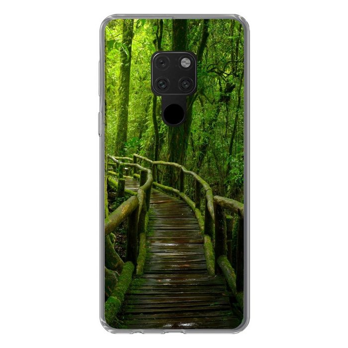 MuchoWow Handyhülle Dschungel - Brücke - Moos - Natur - Tropisch Phone Case Handyhülle Huawei Mate 20 Silikon Schutzhülle