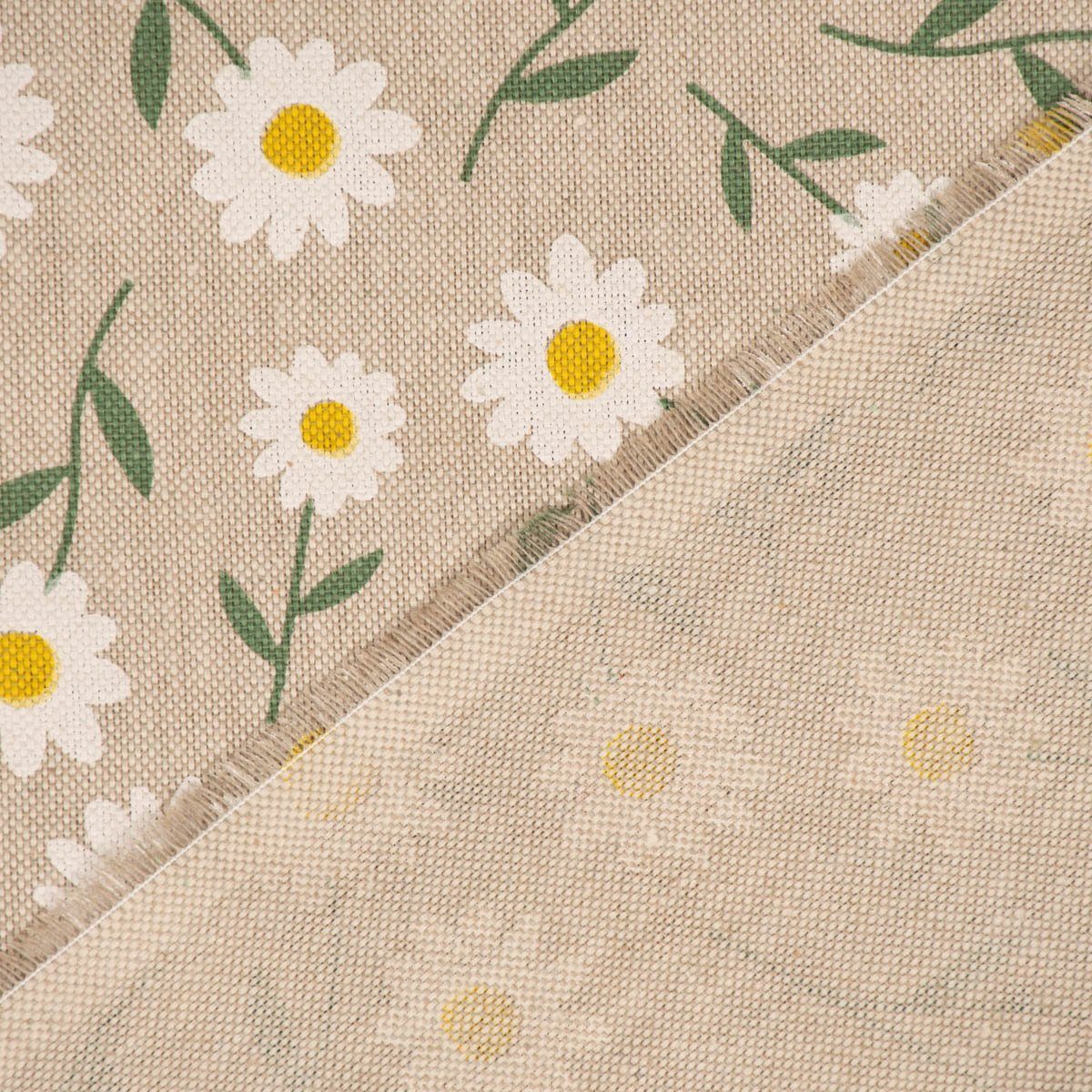 SCHÖNER LEBEN. Tischdecke SCHÖNER LEBEN. Tischdecke Gänseblümchen hellblau oder natur weiß, handmade