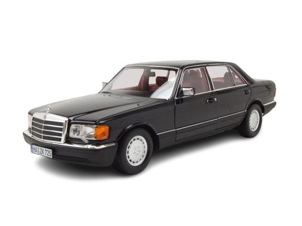 Norev Modellauto Mercedes 560 SEL S-Klasse W126 1991 schwarz, Maßstab 1:18