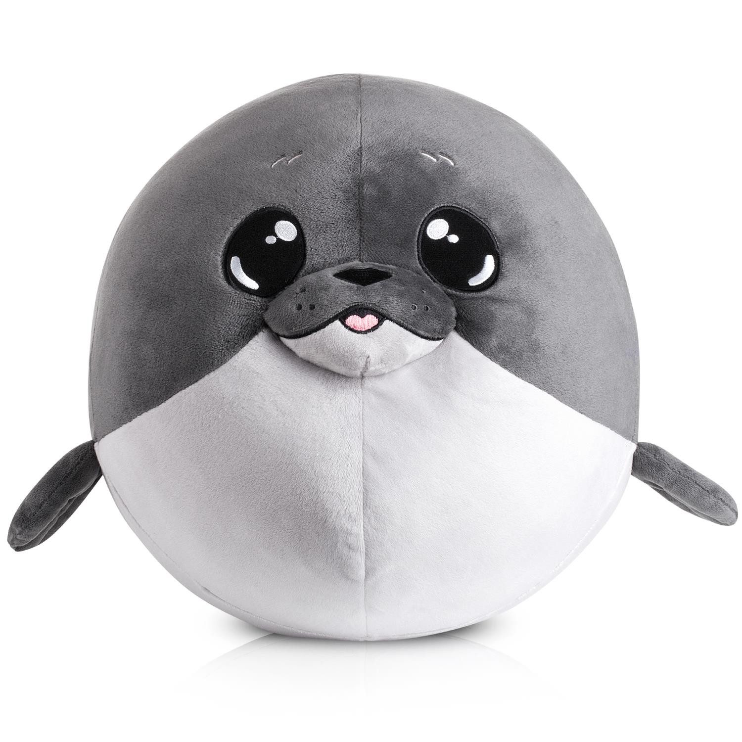 Corimori Kuscheltier Großes 60cm XXL Robben Plüschtier für Kleinkinder (Packung, 1er Pack), kuschel-softe Qualität, Stofftier, Kissen, Bubbles die Robbe, 60cm