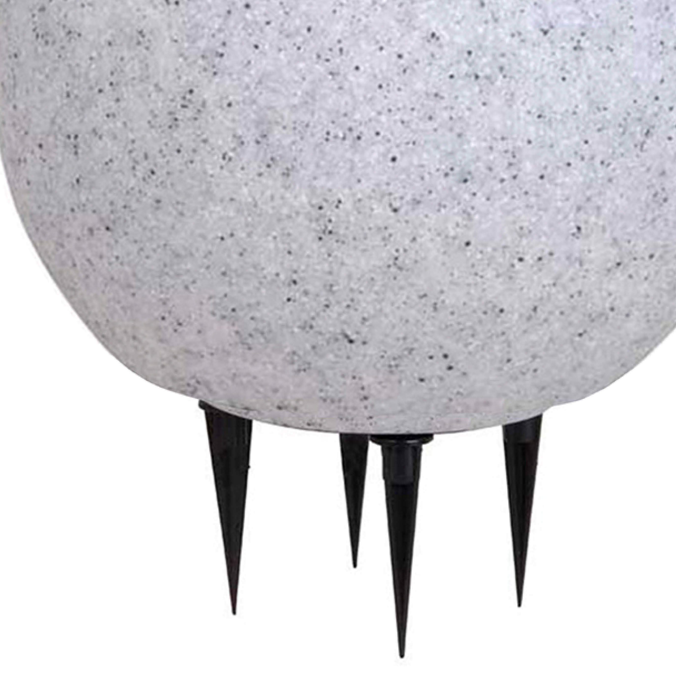 Erdspieß, individuell Gartenstrahler FADIA Gartenlampe Granit D=40cm, bestückbar, SellTec Stein, ohne Kugelleuchte IP65 spritzwassergeschützt, Leuchtmittel,