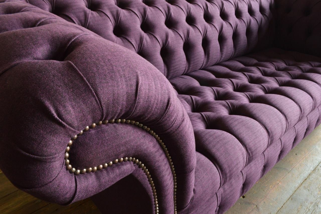 JVmoebel Chesterfield-Sofa, Chesterfield Design Luxus Sitz Couch Garnitur Polster Leder Sofa