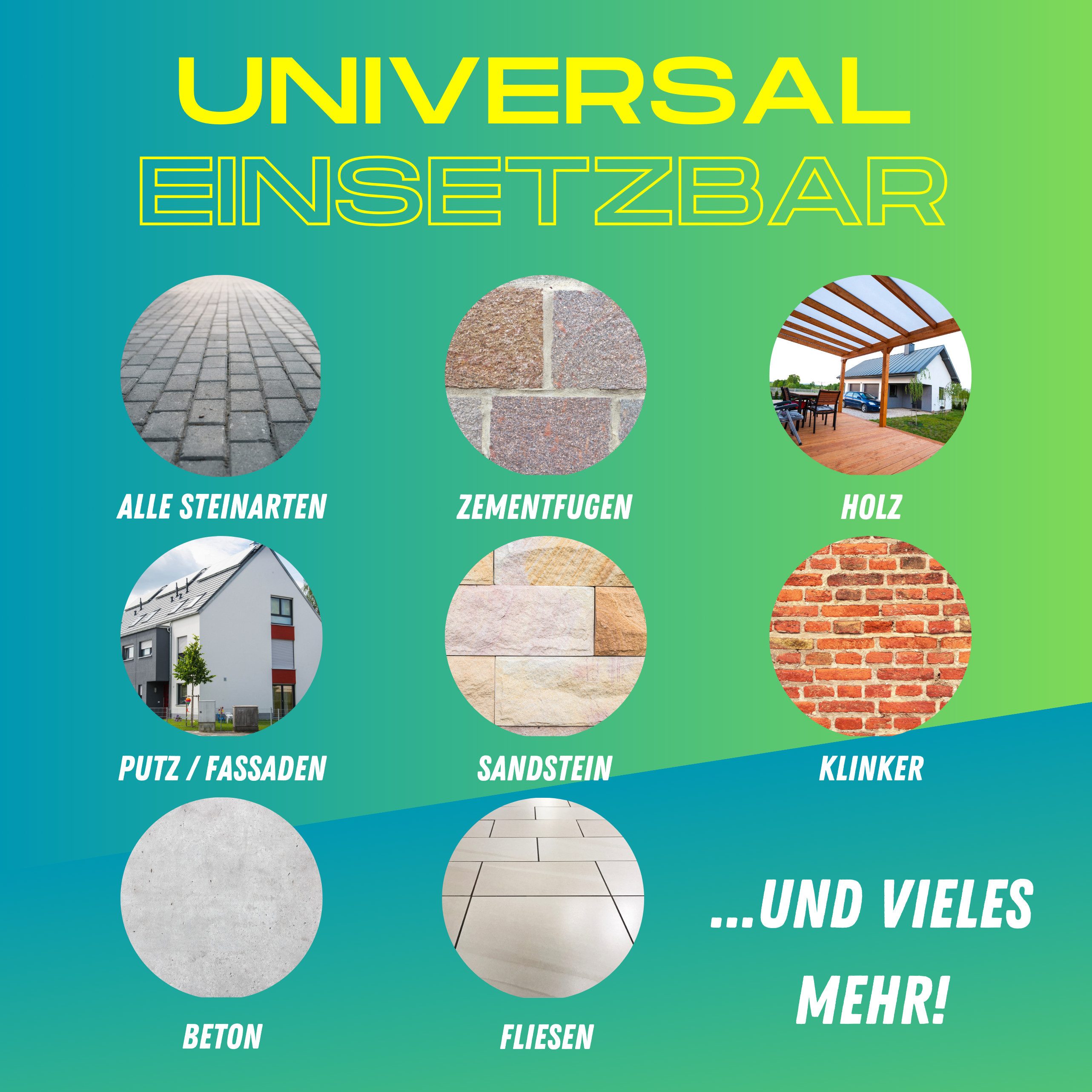ABACUS Steinreiniger Extrem, Flechtenentferner, Steinreiniger Intensiv außen Grünbelagentferner (Entfernt sofort Algen, Schmutz Grünbeleg und Flechten, [- 4x1000ml Steinreiniger Extrem mit Sofortwirkung)
