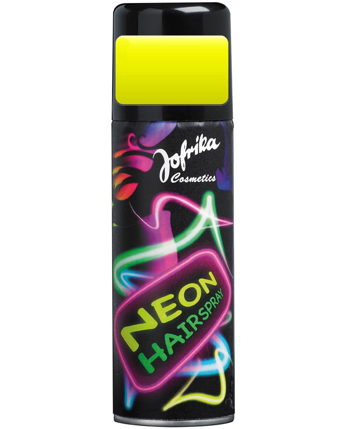 jofrika Theaterschminke Neon Color Haarspray - Farbspray 125 ml, Gelb