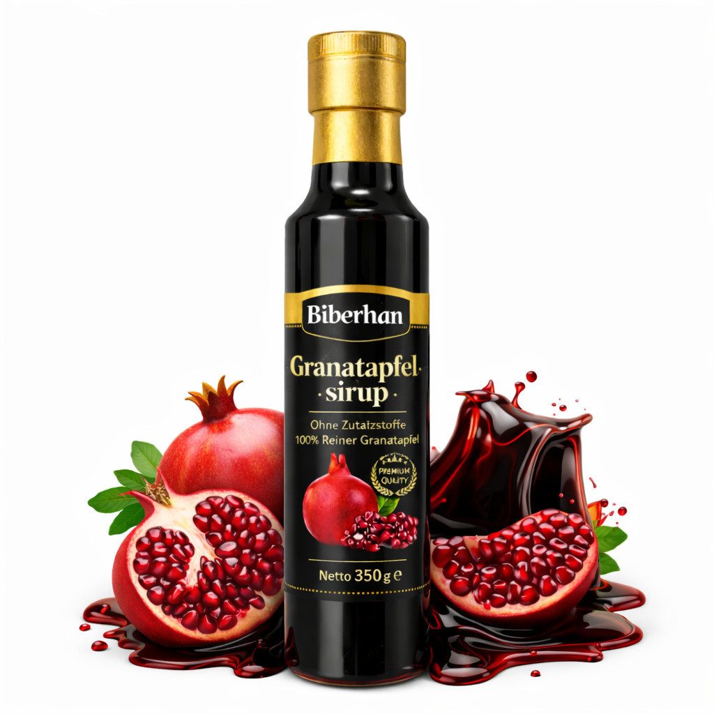 Biberhan Sirup Granatapfelsirup aus 100 % Granatapfel – ohne Zuckerzusatz