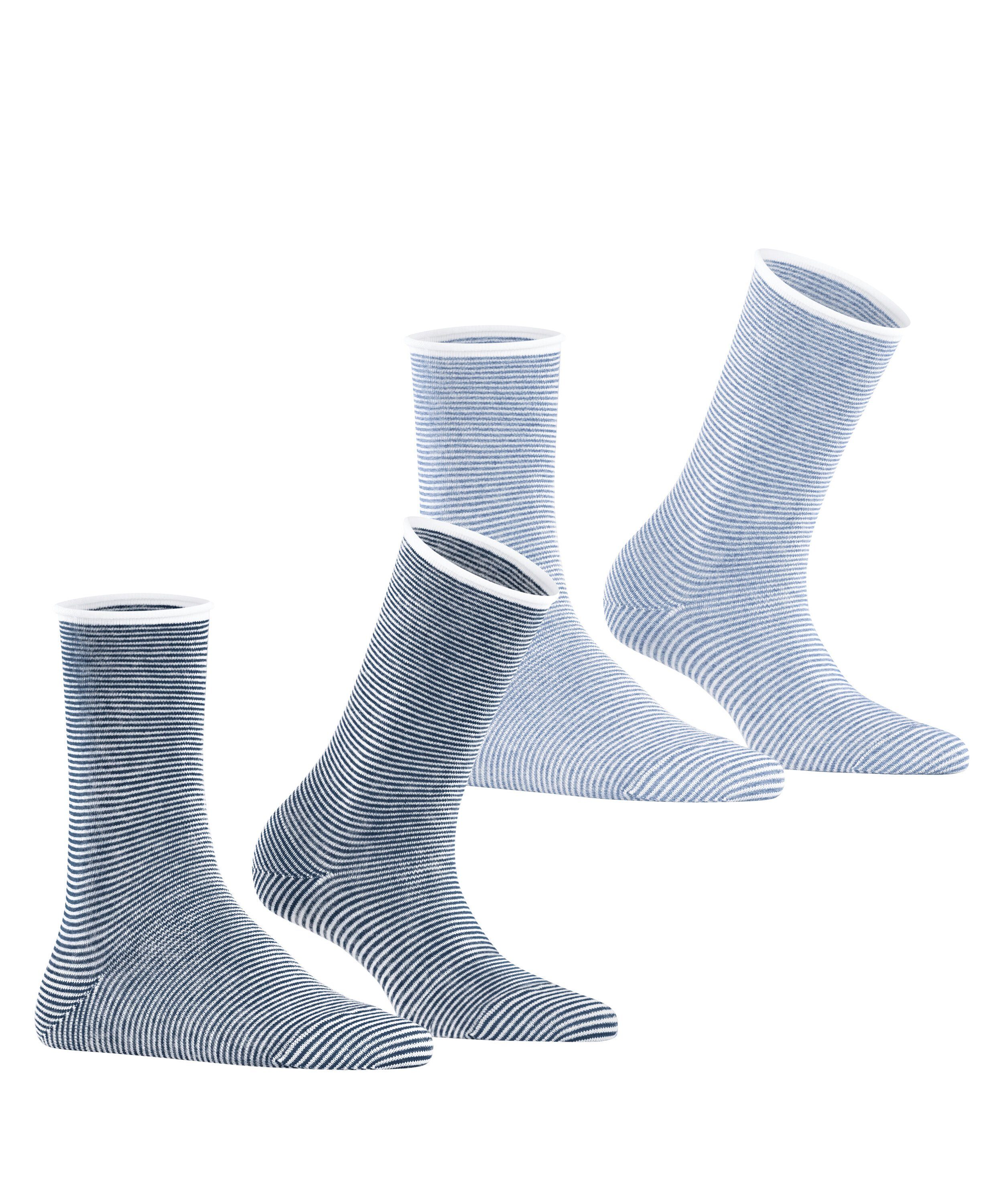 Esprit Socken Allover Stripe 2-Pack (2-Paar) aus Biobaumwolle