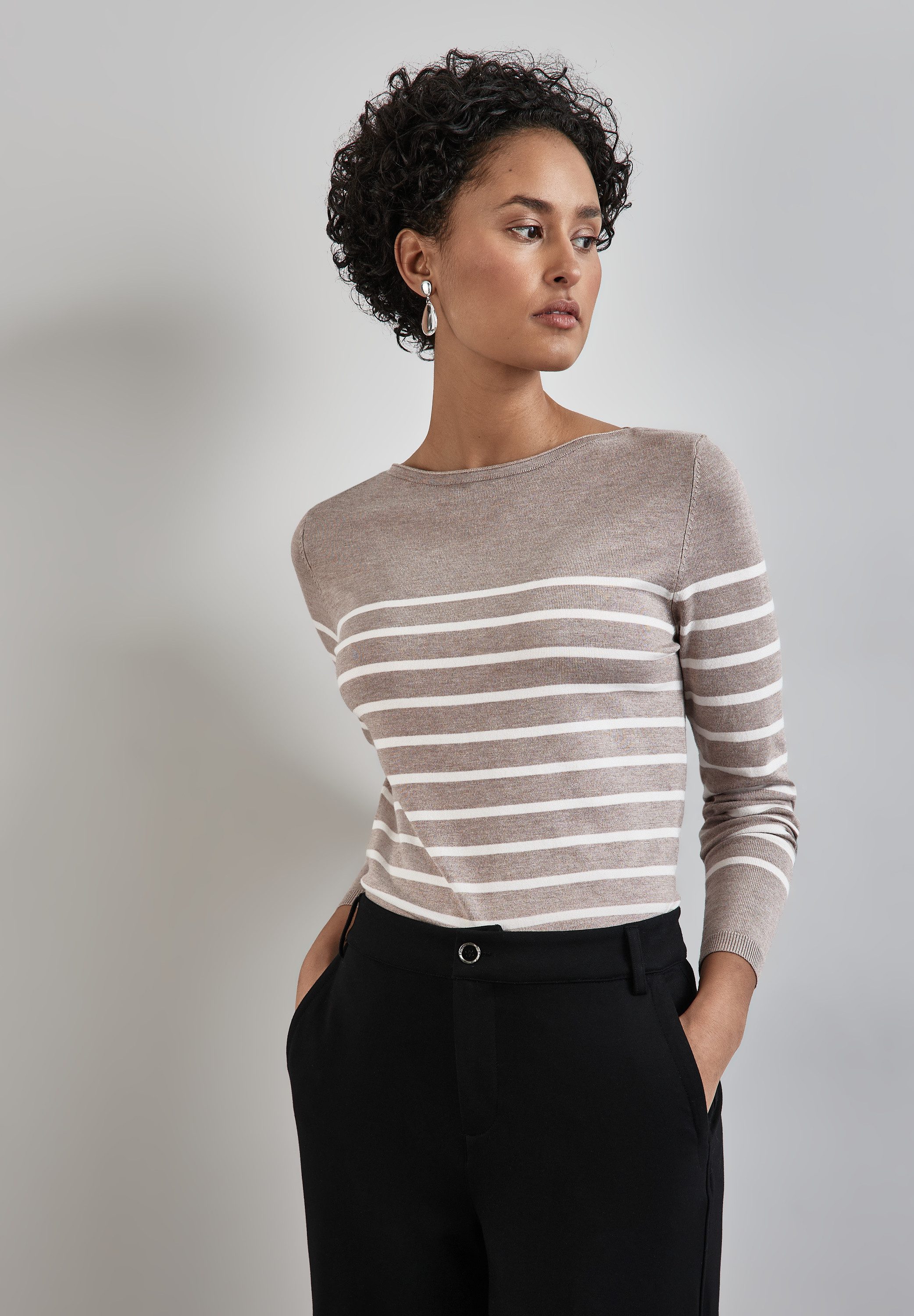 STREET ONE Strickpullover mit U-Boot-Ausschnitt