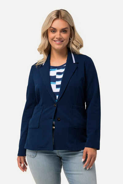 Ulla Popken Blusenblazer Sweat-Blazer Stretchkomfort Reverskragen