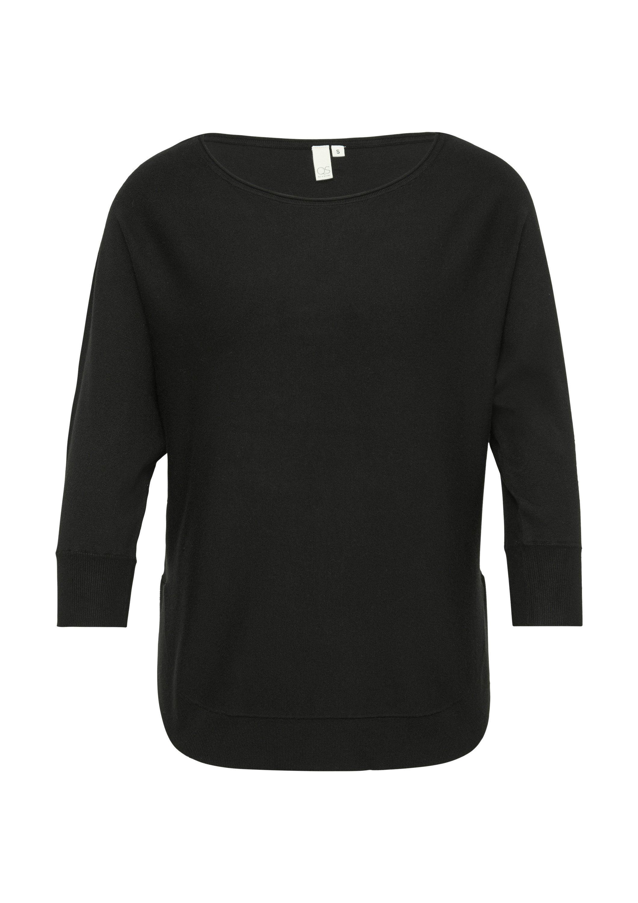 QS 3/4 Arm-Pullover Strickpullover Viskosemix-Pullover mit Fledermausärmeln günstig online kaufen