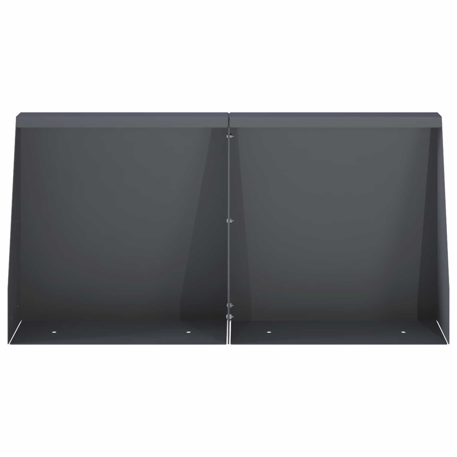 vidaXL Beetumrandung Stützmauer 4 stk. 40 x 12 x 30 cm Stahl Anthrazit