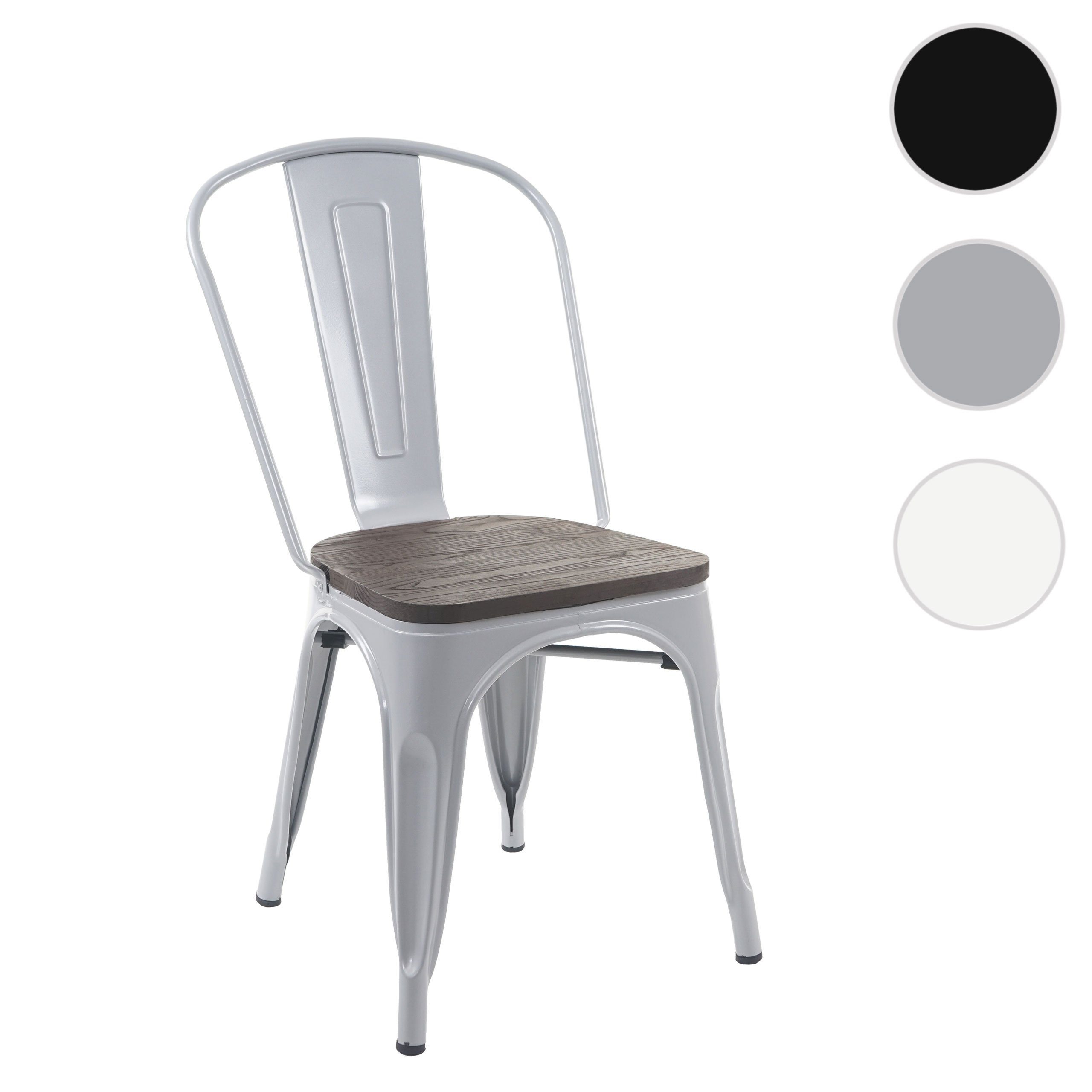 MCW Stapelstuhl MCW-A73-1, Stapelbar, bodenschonende Gummifüße, Querstreben für mehr Stabilität