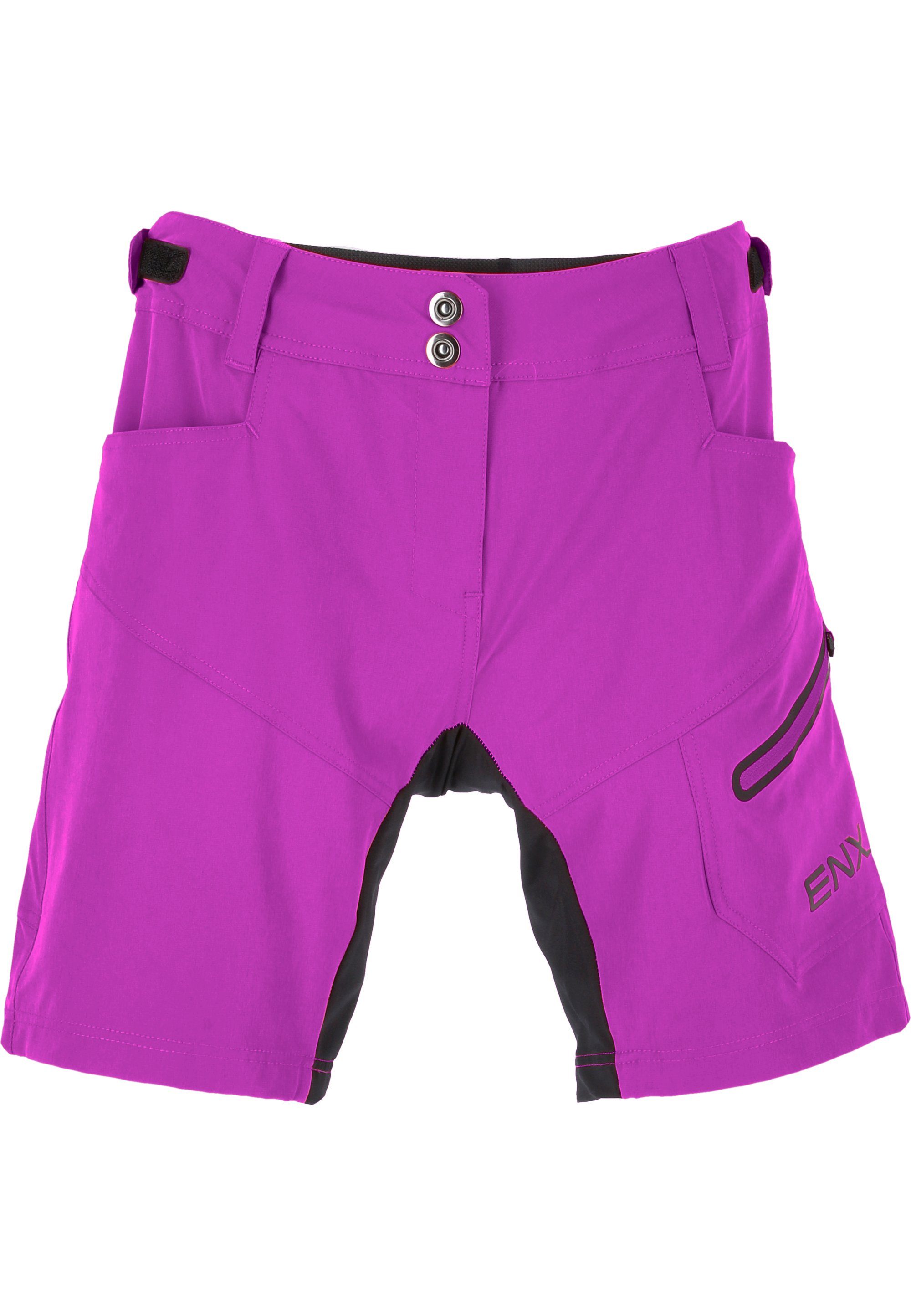 ENDURANCE Radhose Jamilla W 2 lila 1 mit in Innen-Tights herausnehmbarer Shorts
