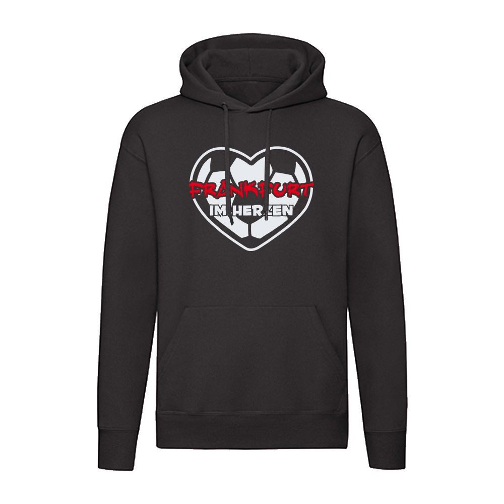 G-graphics Hoodie Frankfurt im Herzen (rot) Unisex Pullover mit einem Motiv für den echten Fan