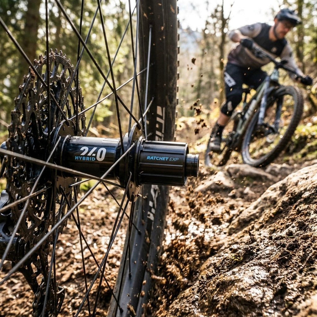 DT Swiss Laufrad DT Swiss Nabe MTB Hybrid HR 240 EXP 32 Loch Schwarz - maximale Perform