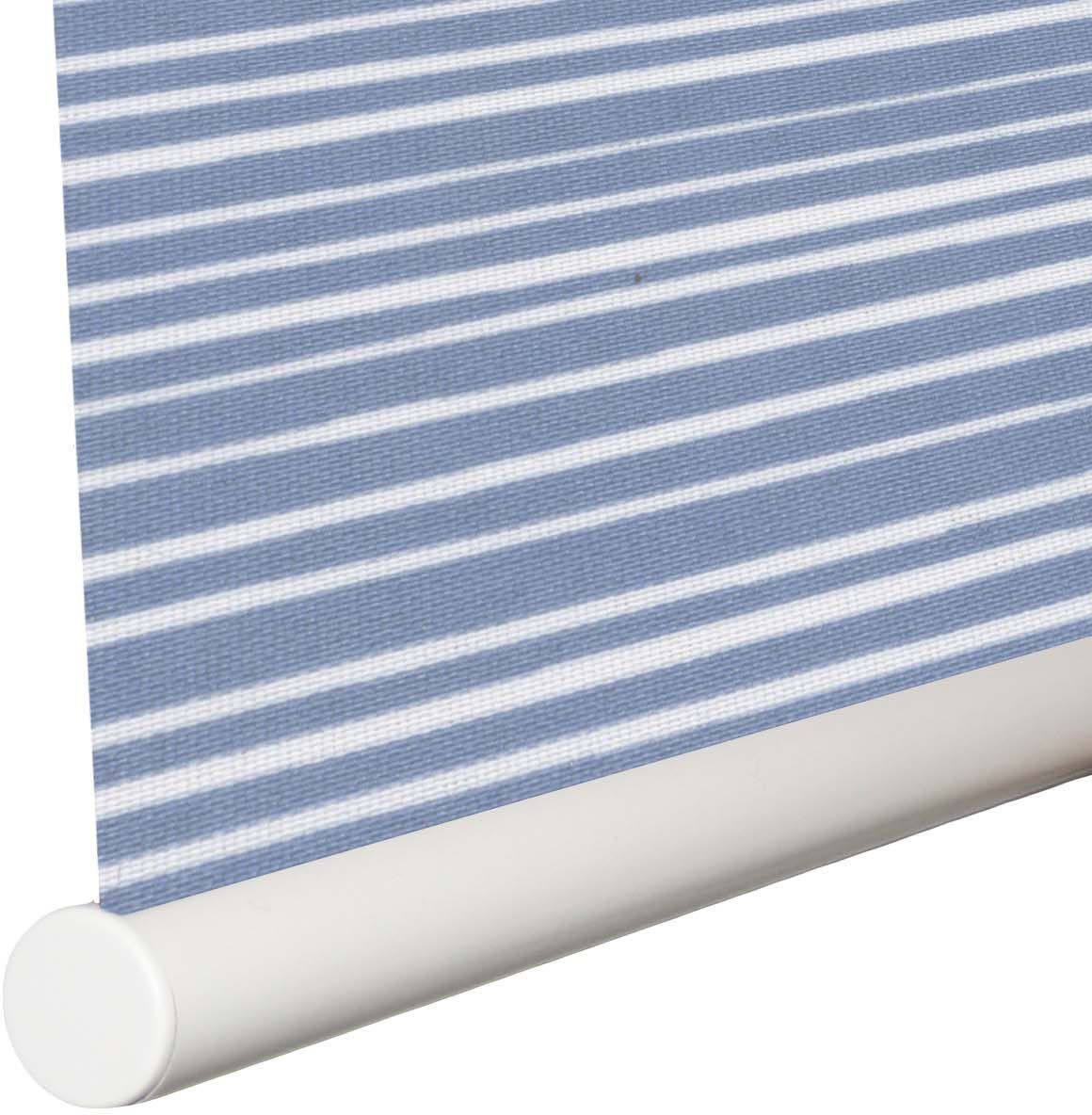 Seitenzugrollo StartUp Style Lichtschutz, verschraubt Stripes, freihängend, sunlines, blau