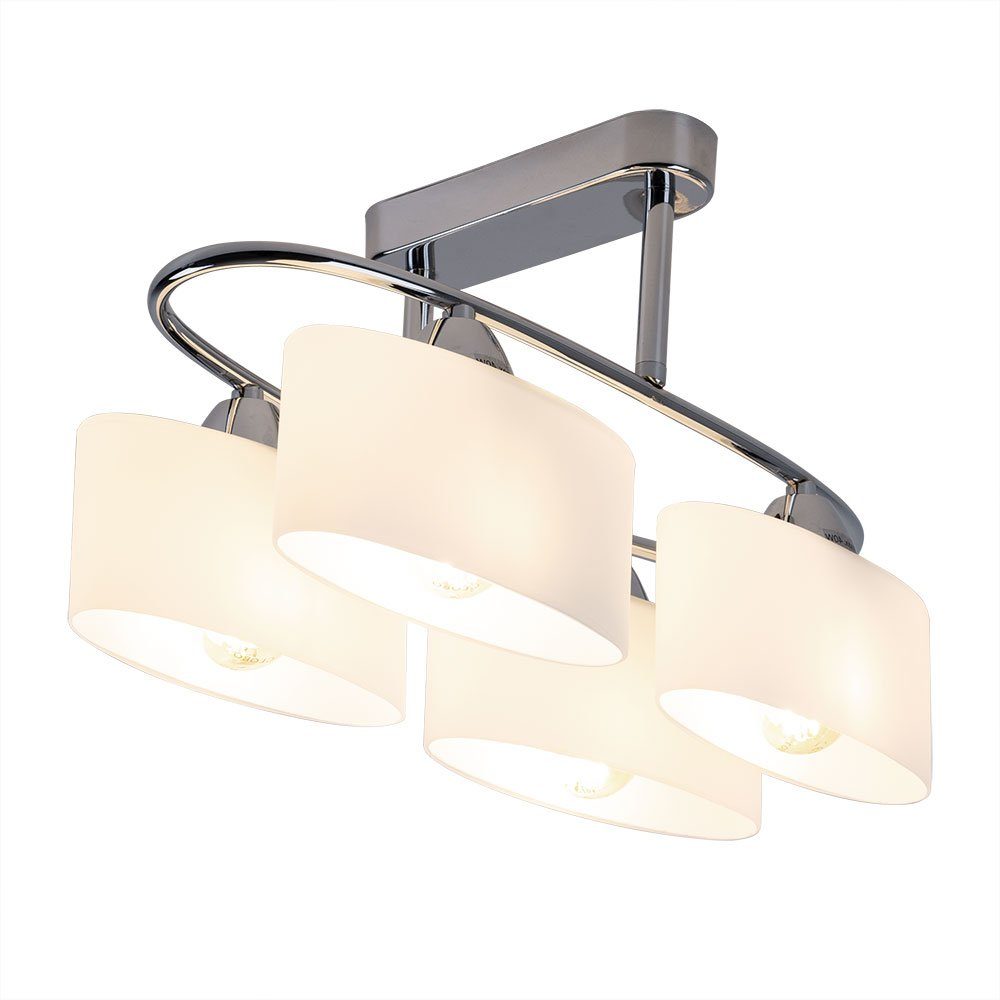 Decken Fernbedienung Chrom inklusive, Wohn Leuchtmittel Warmweiß, Farbwechsel, Leuchte LED Pendelleuchte, etc-shop Lampe Zimmer Glas