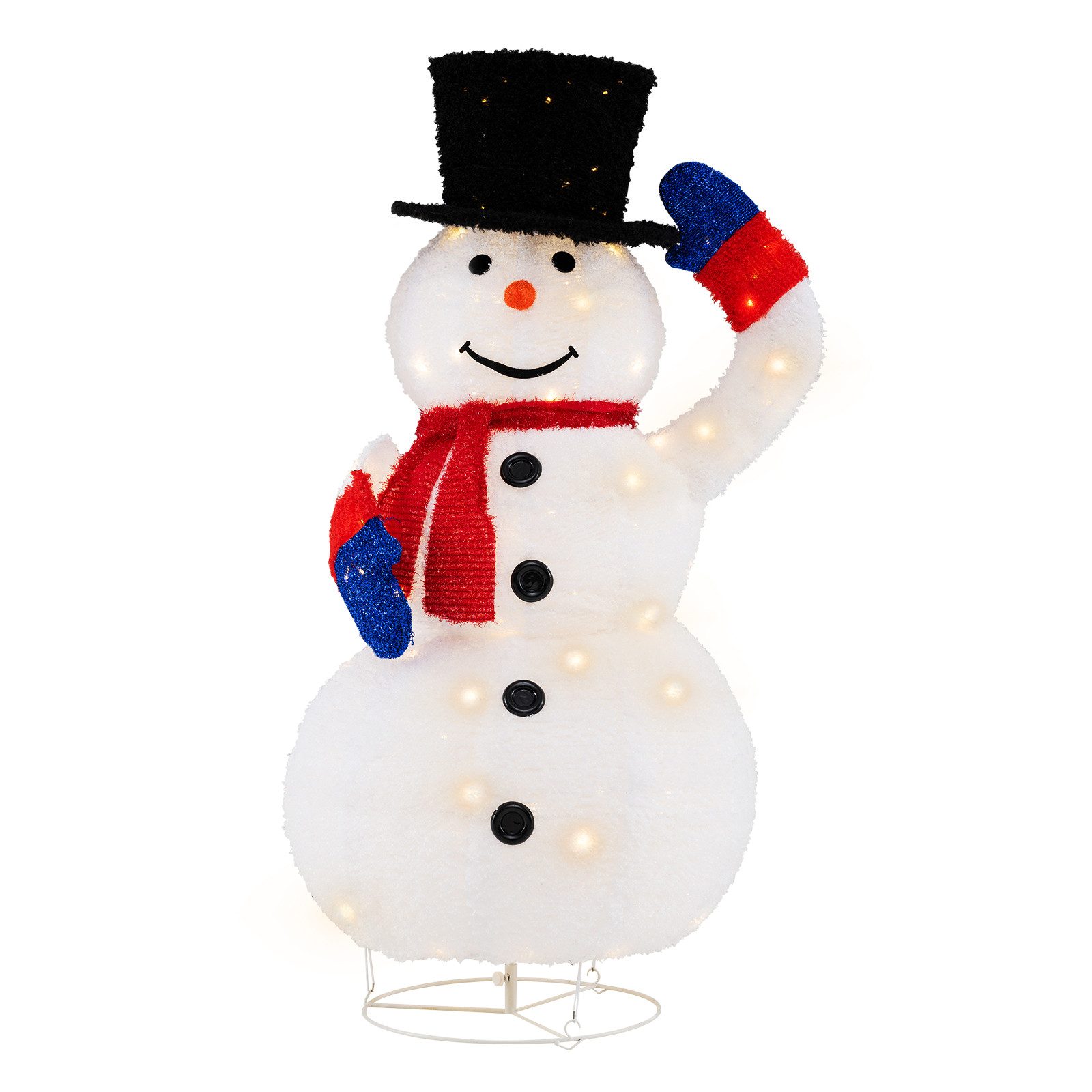 COSTWAY Weihnachtsfigur, Schneemann, mit 120 warmweißen günstig online kaufen